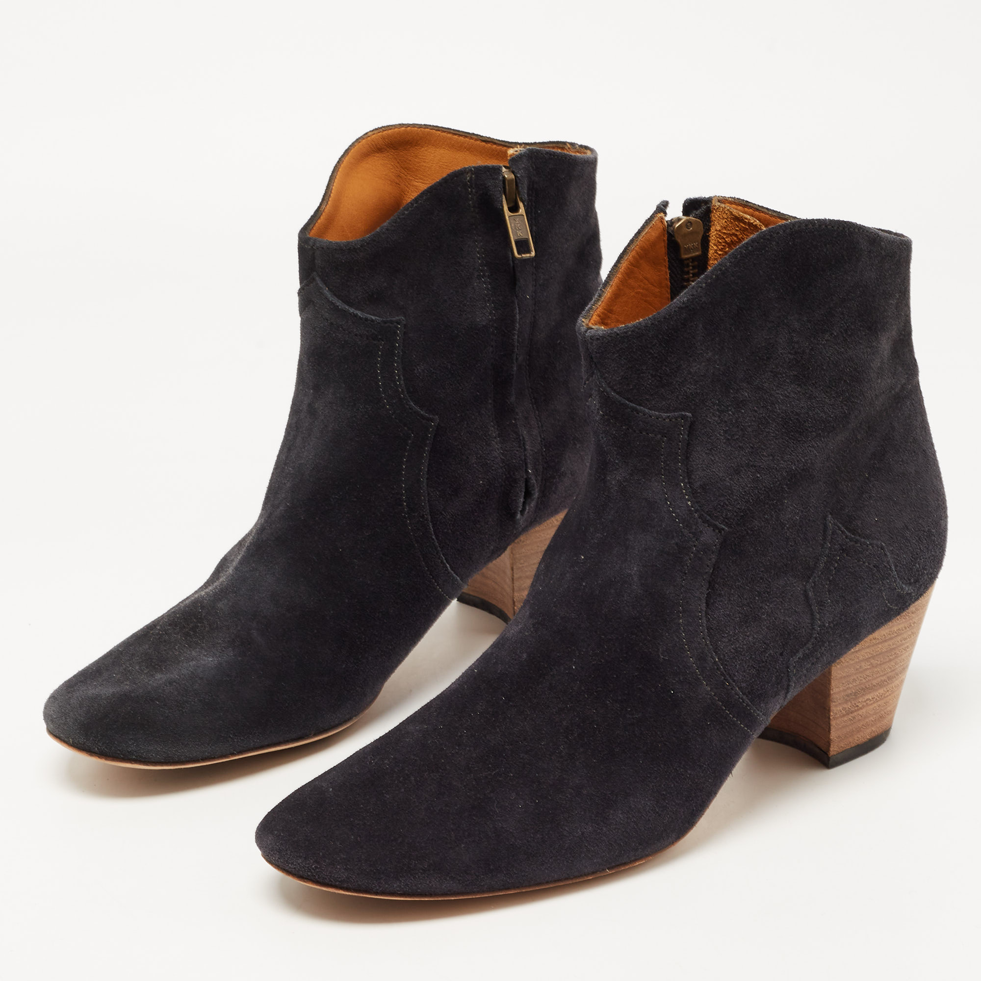 

Isabel Marant Black Suede Dicker Ankle Boots Size