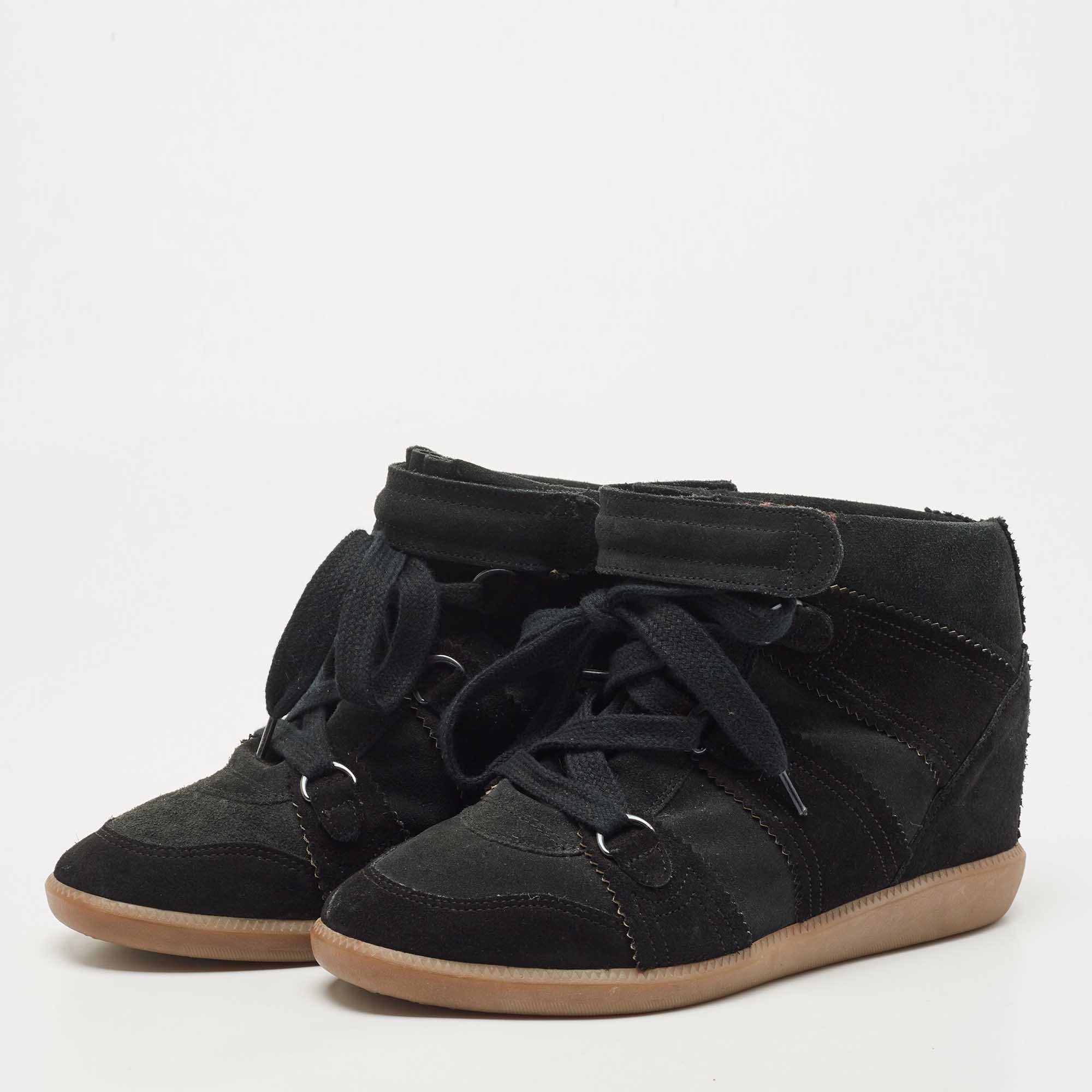 

Isabel Marant Black Suede Bobby High Top Sneakers Size