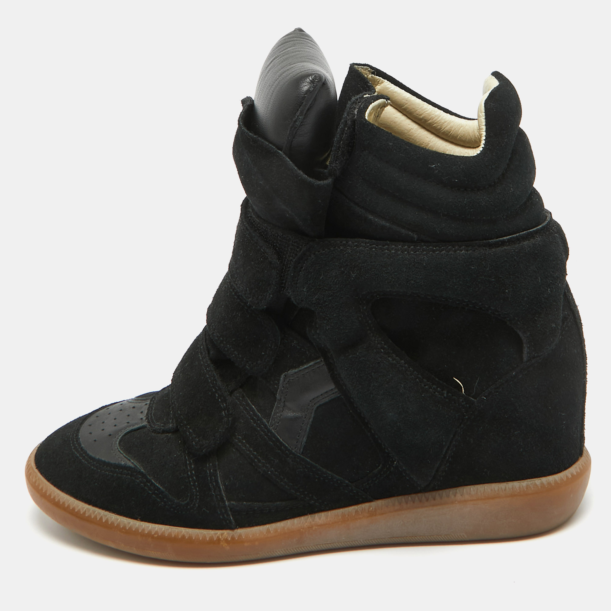

Isabel Marant Black Suede And Leather Bekett High Top Sneakers Size