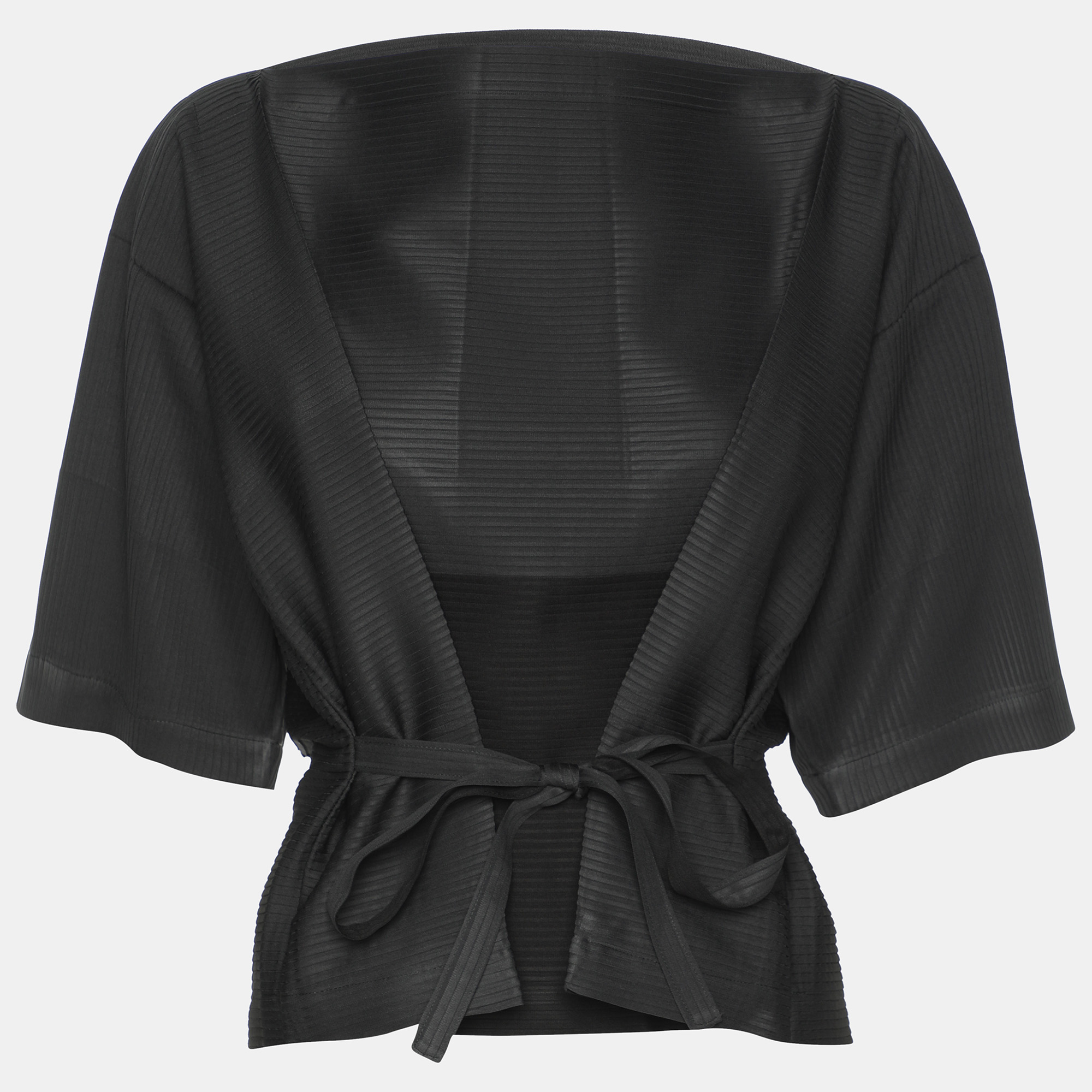 

Issey Miyake Black Plisse Top S