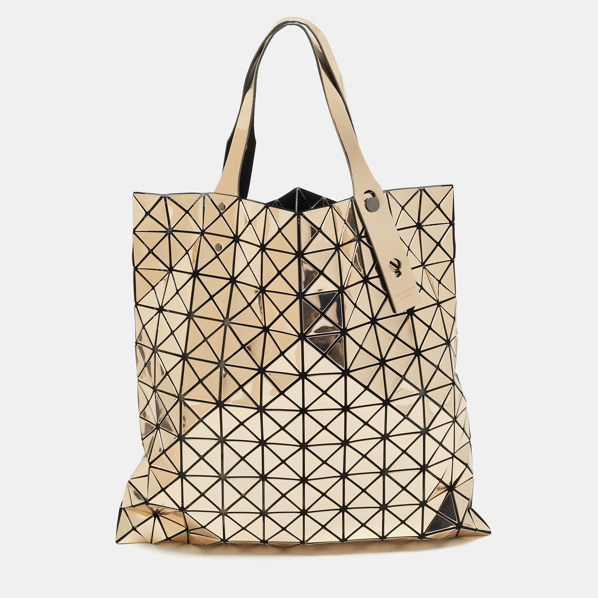 

Issey Miyake Gold/Black PVC and Mesh Bao Bao Tote