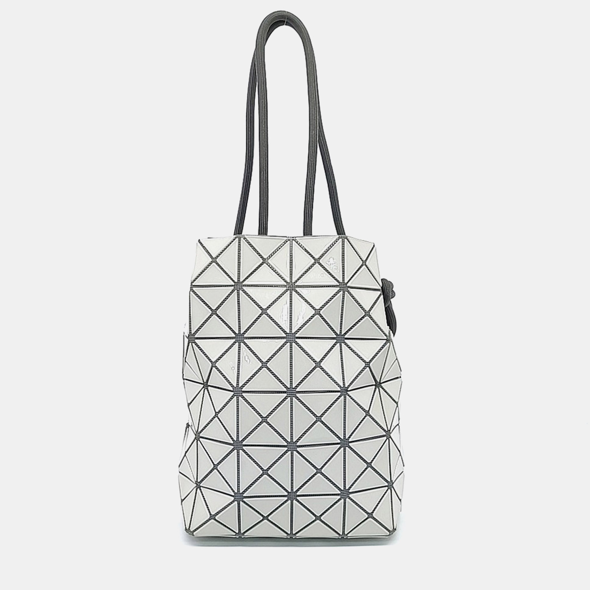 

Issey Miyake Grey White Nylon and Polyester Bao Bao Bucket Bag