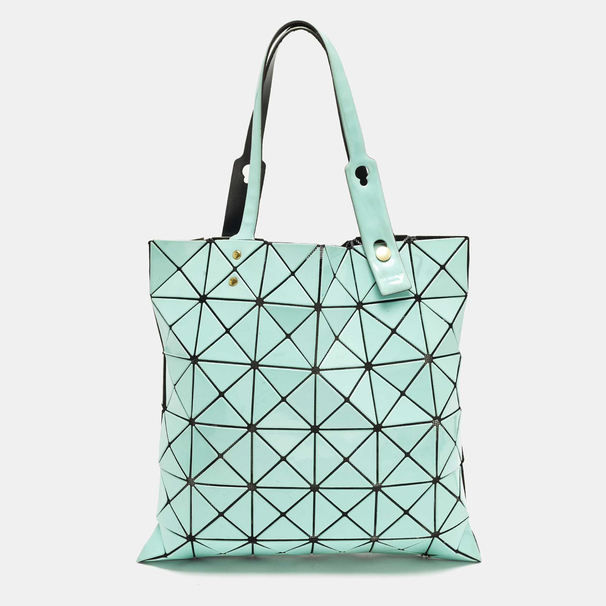 

Issey Miyake Bao Bao Turquoise PVC and Mesh Nylon Tote, Green