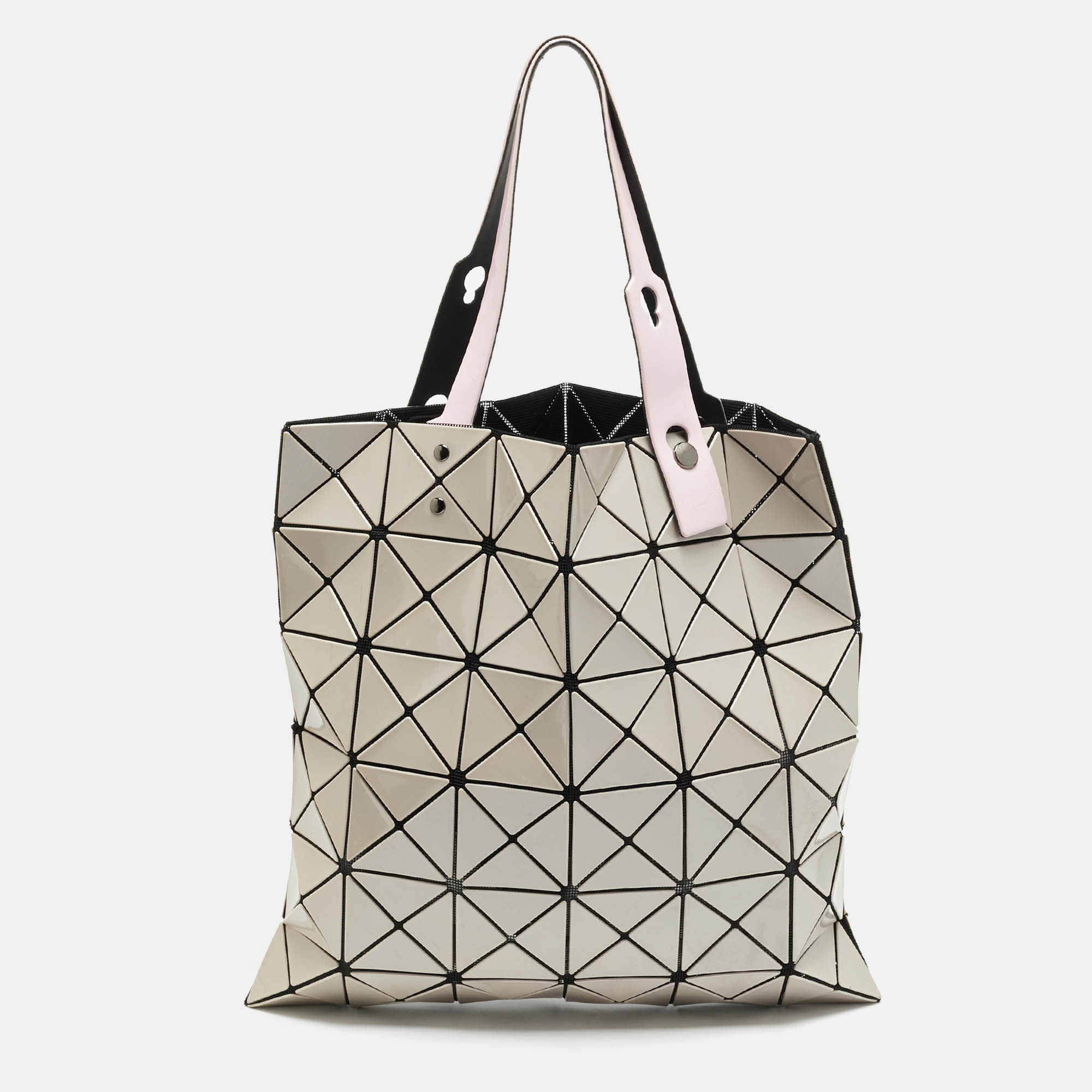 

Issey Miyake Bao Bao Beige/Pink PVC and Mesh Nylon Tote