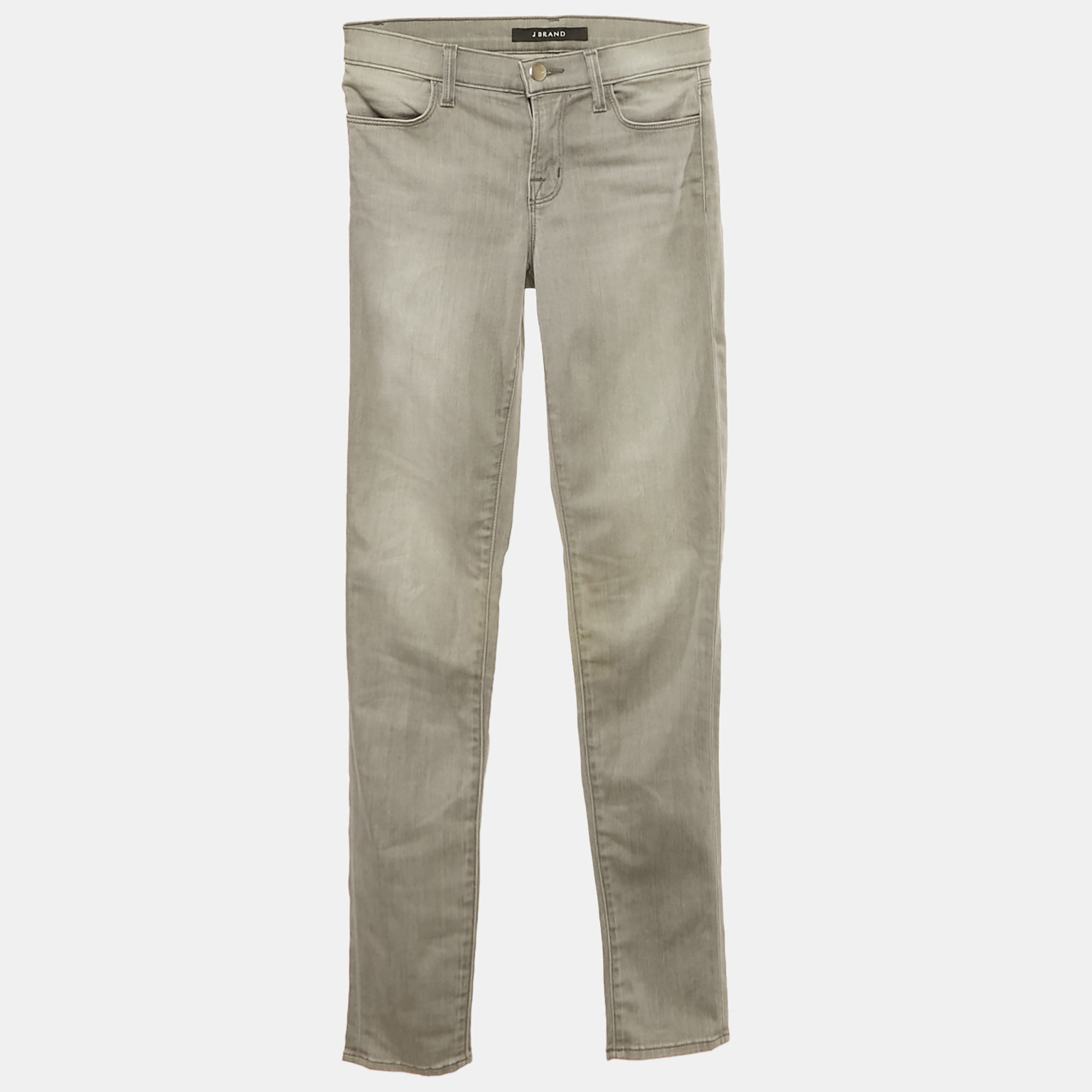 J Brand Grey Washed Denim Super Skinny Fit Jeans S Waist 25""