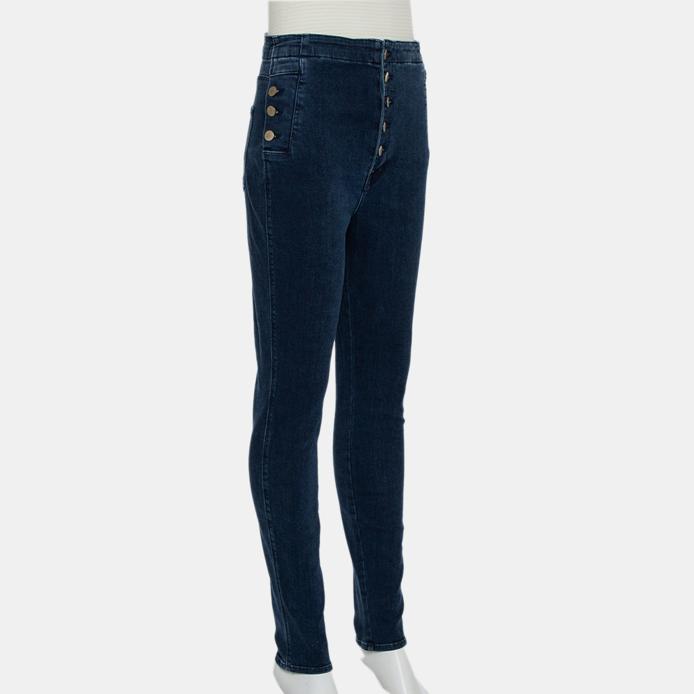 

J Brand Navy Blue Denim High Waist Skinny Natasha Jeans