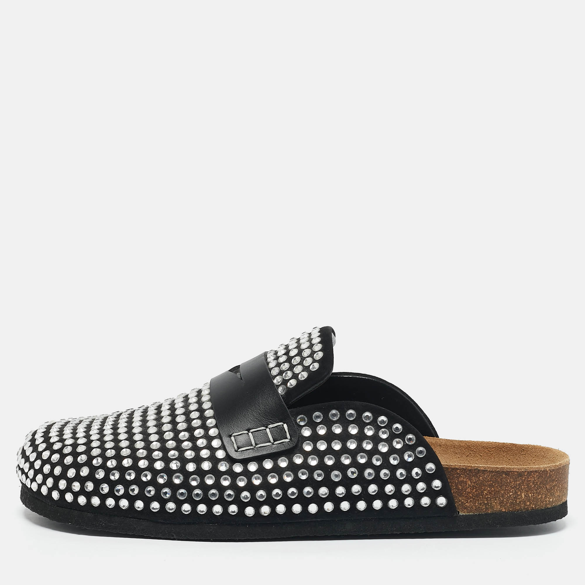 

J.W.Anderson Black Crystals and Leather Mules Size
