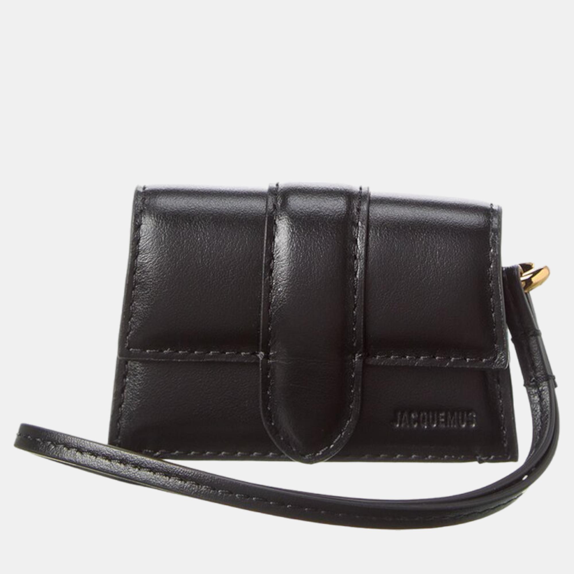

Jacquemus Black Leather Airpodcase