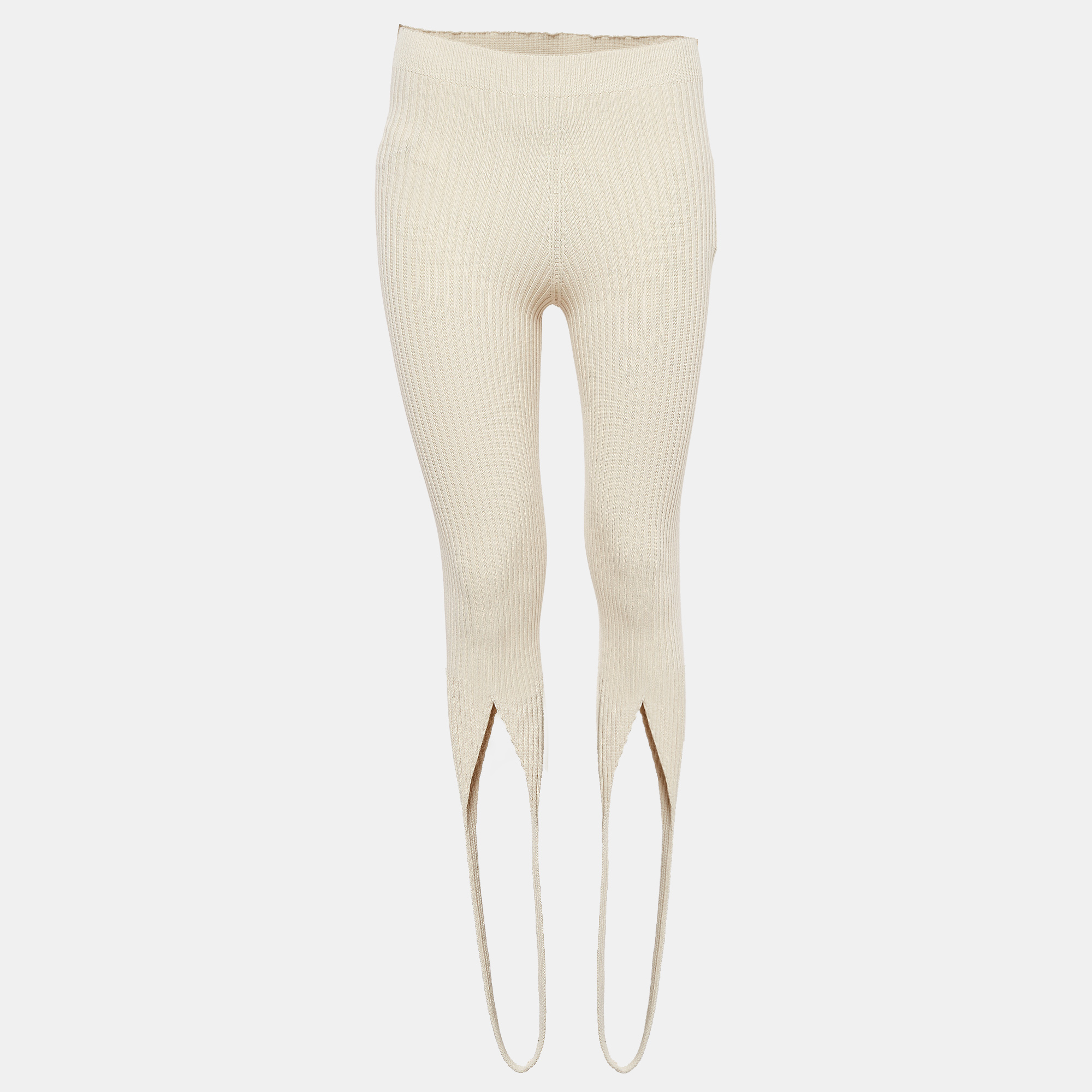 

Jacquemus Le Collant Beige Rib Knit Stir Up Legging L