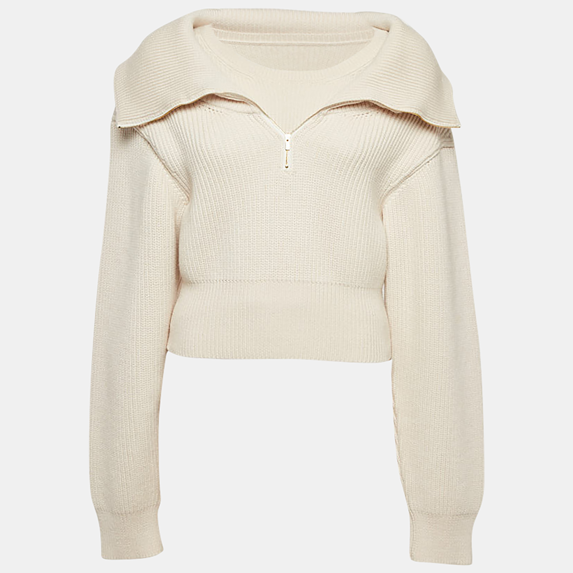 

Jacquemus Light Beige Wool Knit Double Layered Sweater L