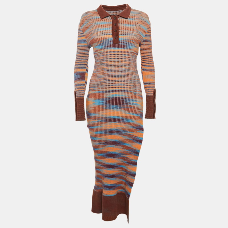 

Jacquemus Brown Rib Knit La Robe Zucca T-Shirt Dress M