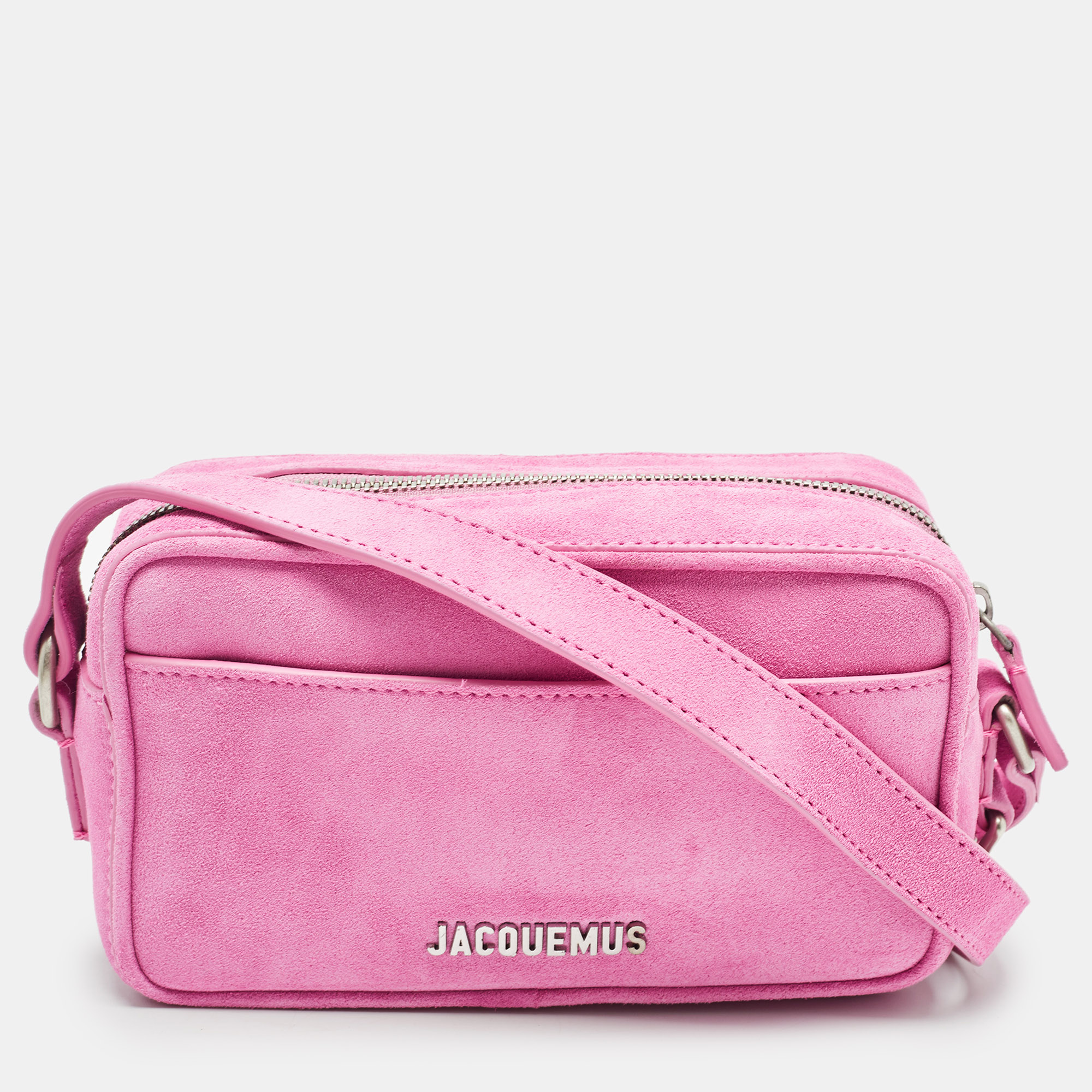 

Jacquemus Pink Suede Le Baneto Crossbody Bag