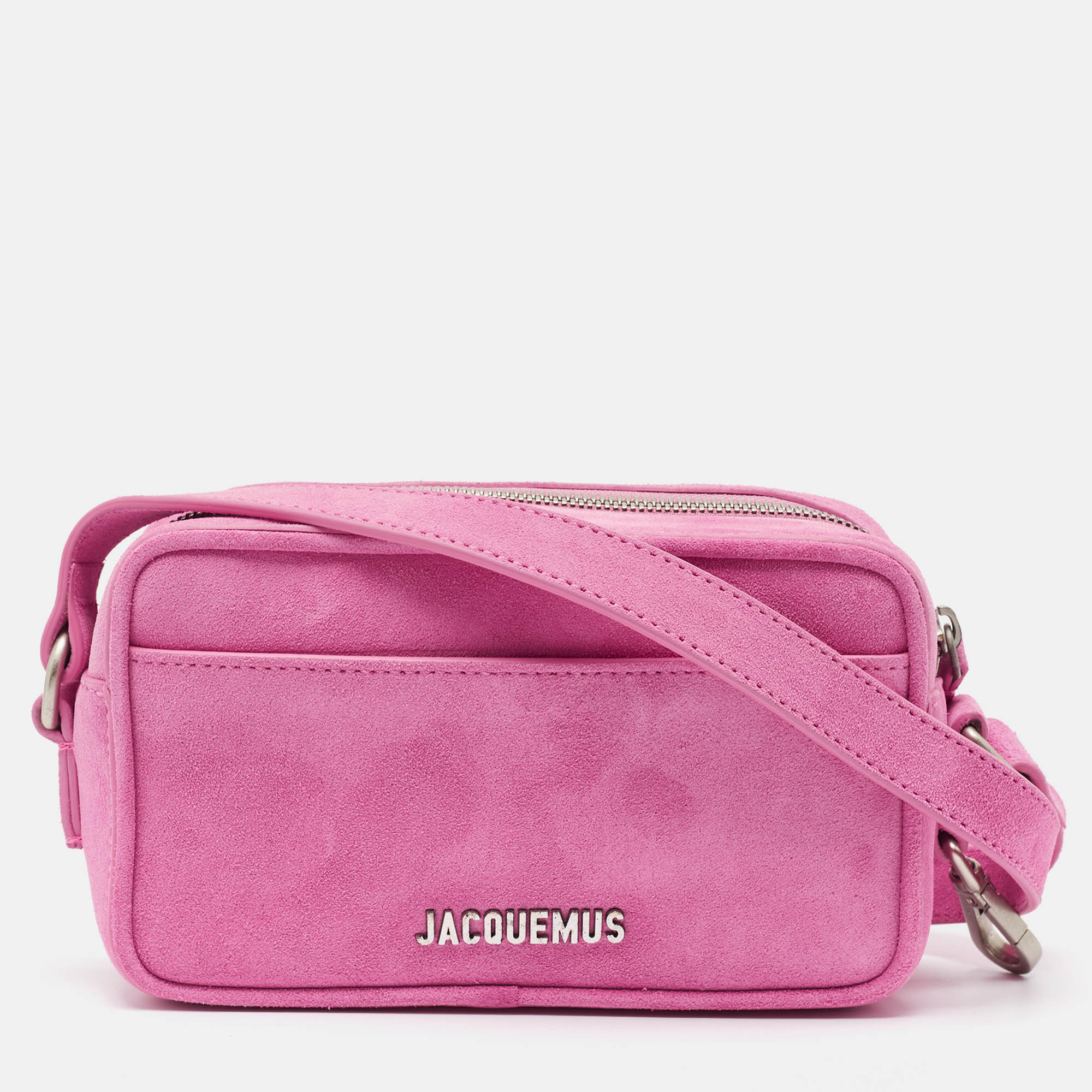 

Jacquemus Pink Suede Le Baneto Shoulder Bag