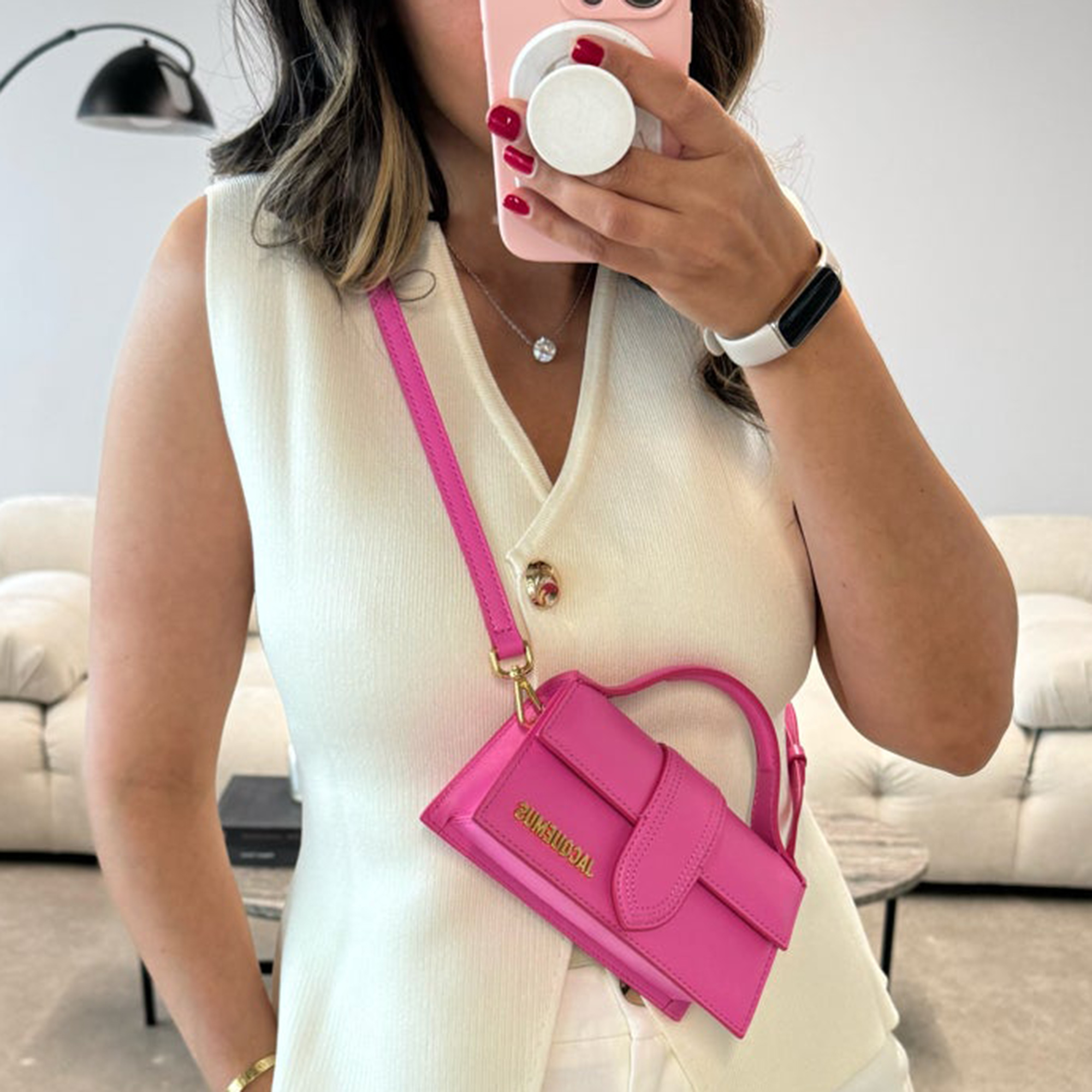 

Jacquemus Barbie Pink Le Bambino Bag