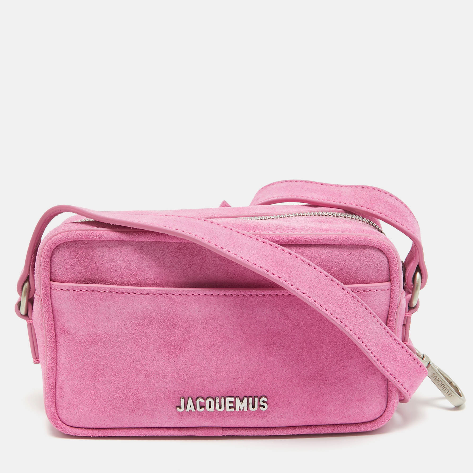 

Jacquemus Pink Suede Le Baneto Shoulder Bag