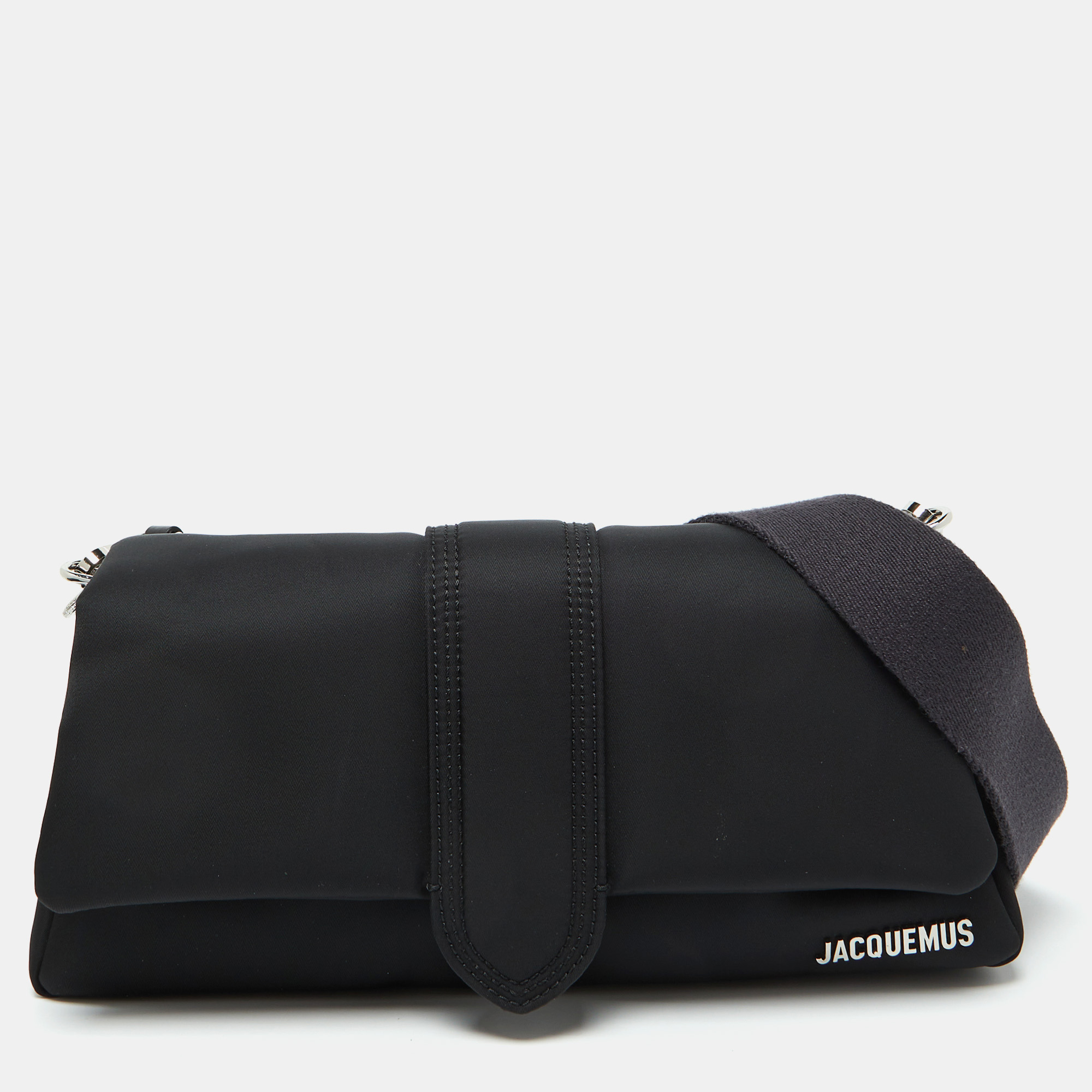 

Jacquemus Black Nylon Le Bambino Flap Shoulder Bag