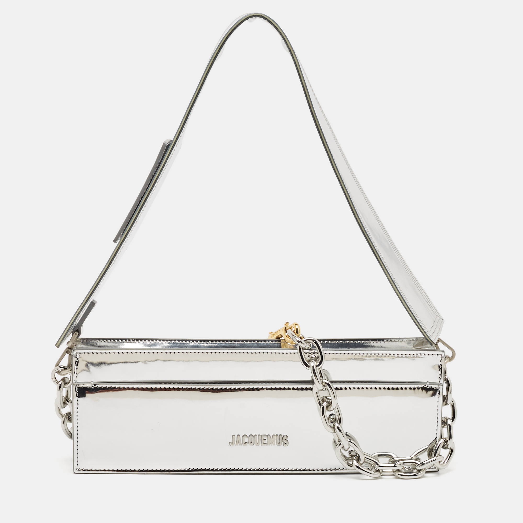 

Jacquemus Silver Patent Leather Le Sac Ciuciu Shoulder Bag