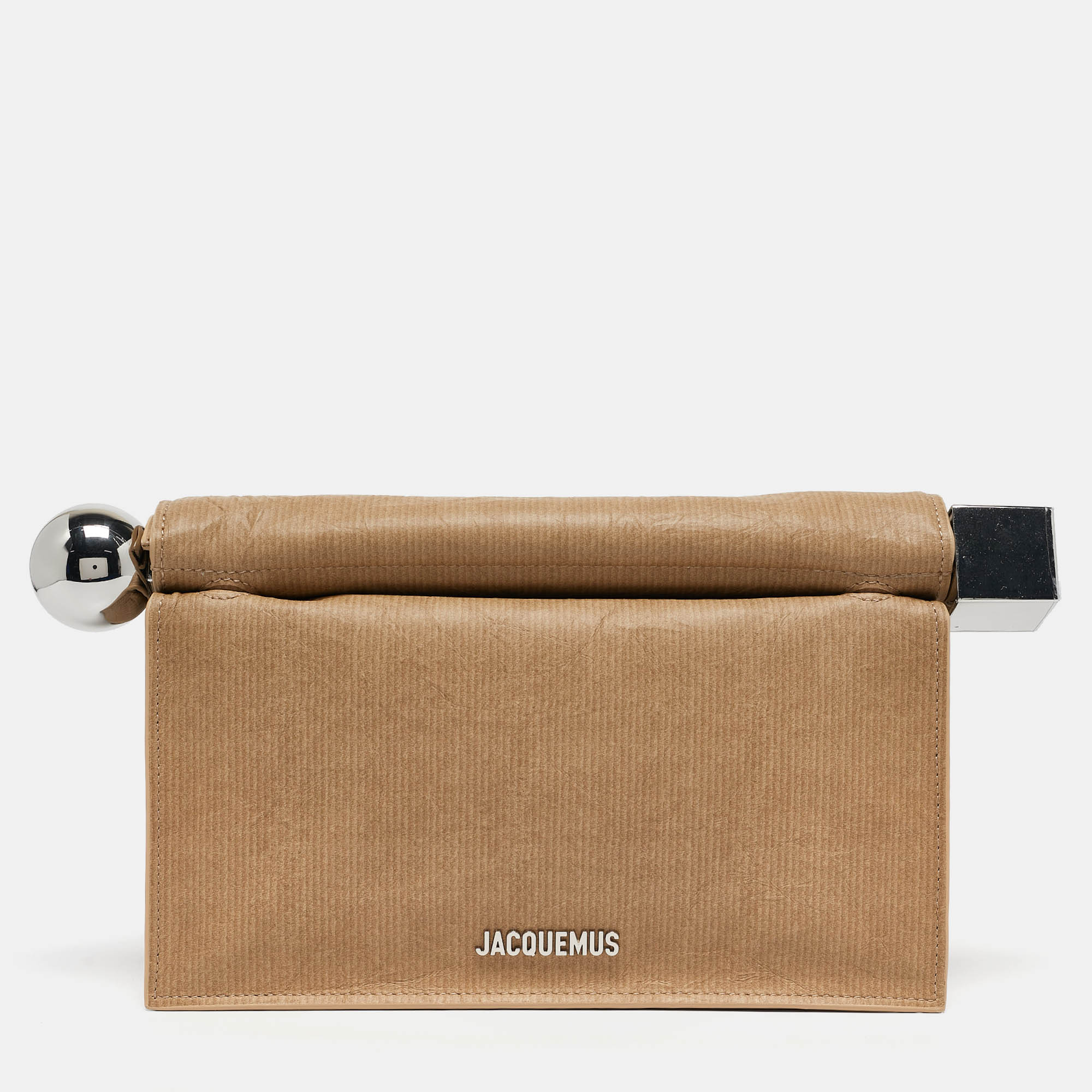 

Jacquemus Beige Leather La Pochette Rond Clutch