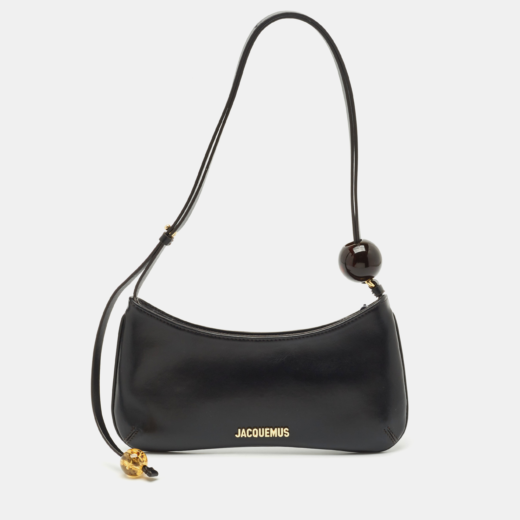 

Jacquemus Black Leather Le Bisou Perle Bag