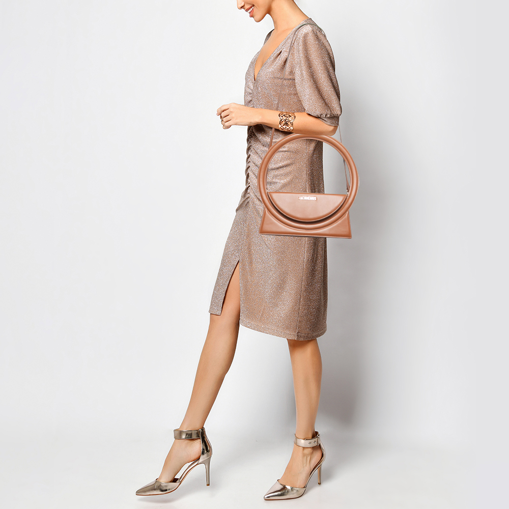 

Jacquemus Brown Leather Le Sac Rond Bag