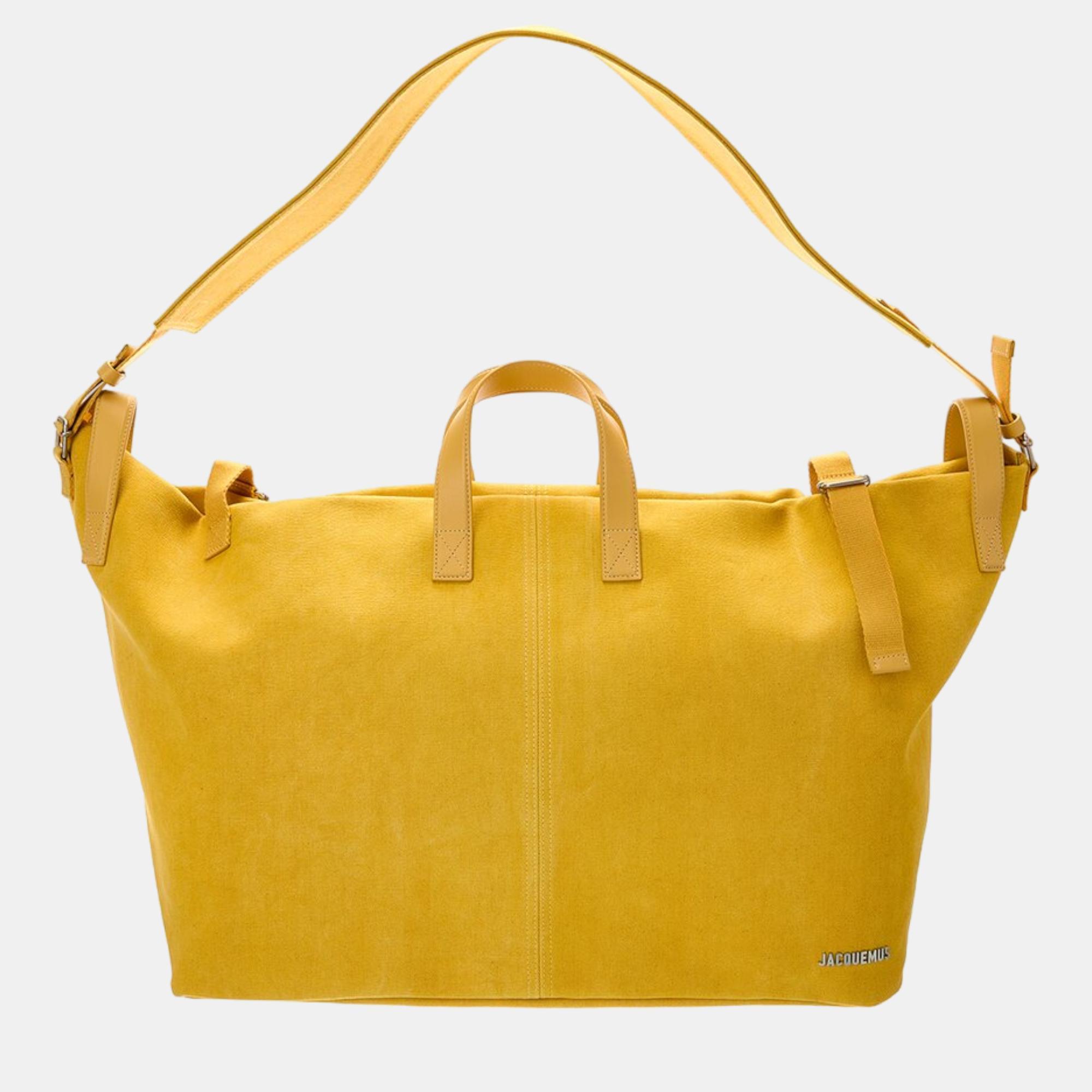 Pre-owned Jacquemus Yellow Canvas Tote
