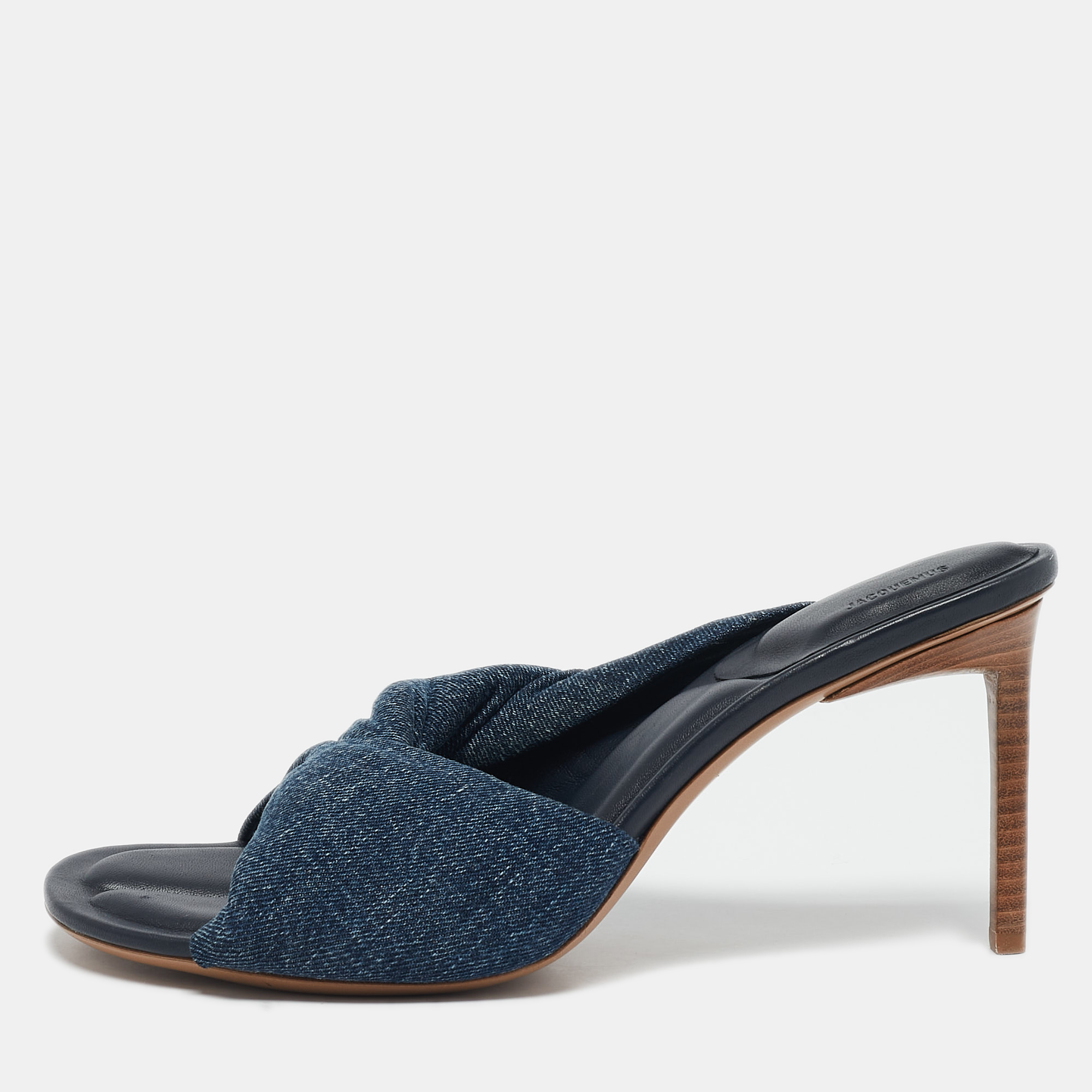 

Jacquemus Blue Denim La Banana Slide Sandals Size