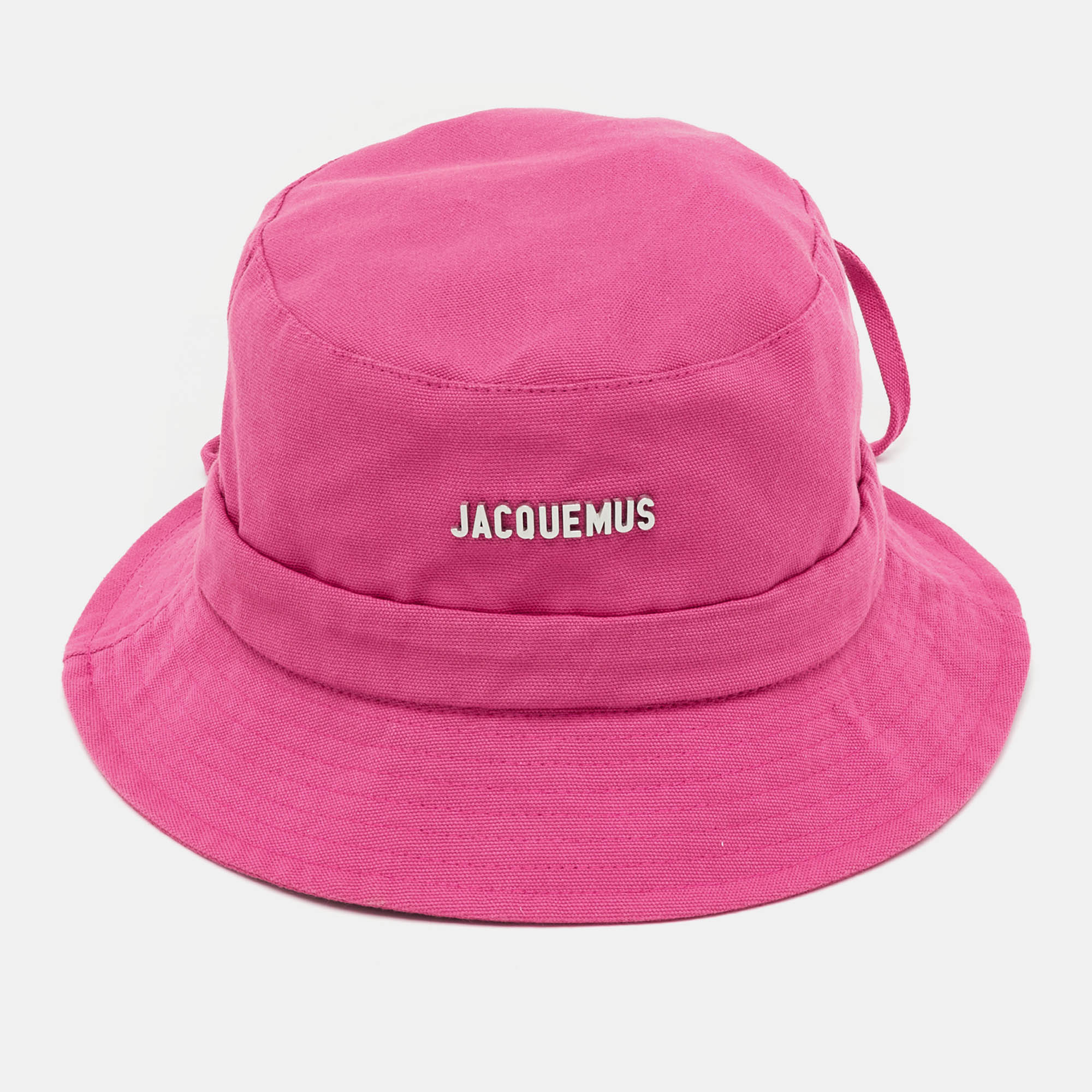 Pre-owned Jacquemus Fuchsia Le Bob Gadjo Canvas Bucket Hat In Pink