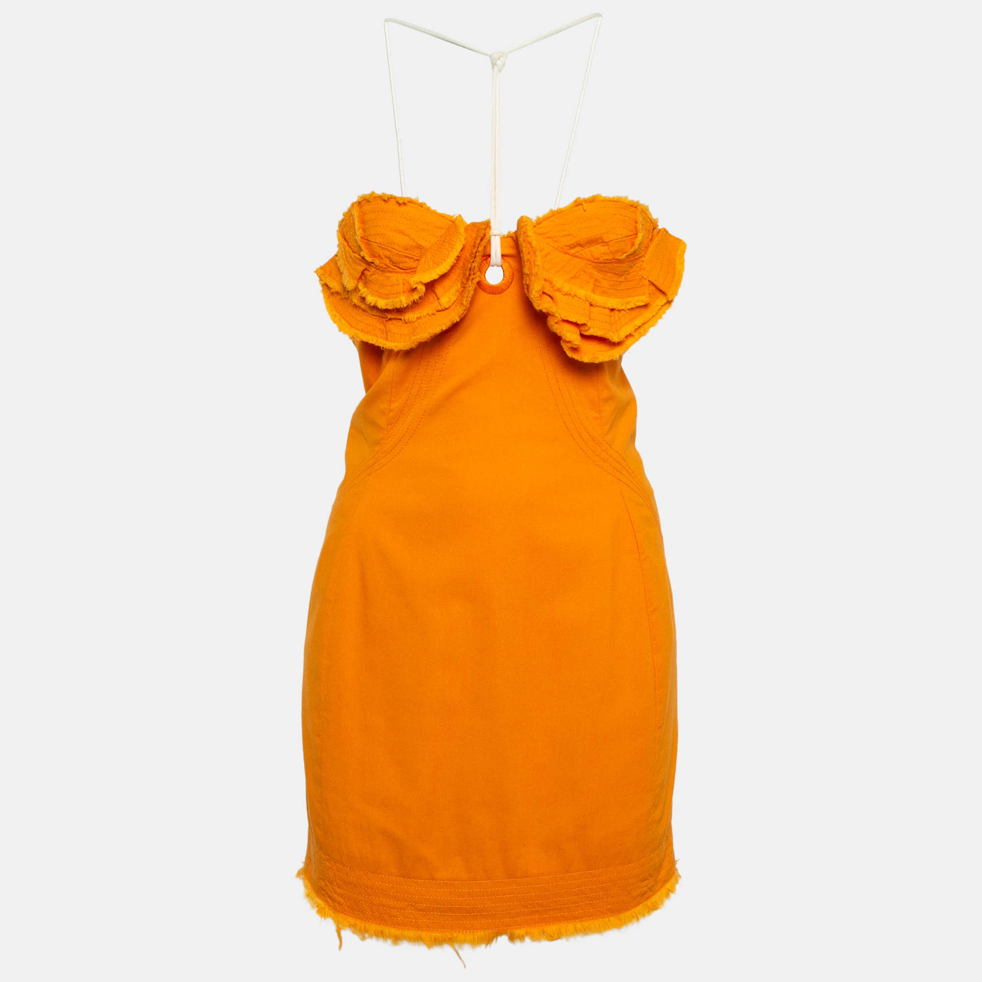 

Jacquemus Orange Cotton La Robe Artichaut Mini Dress S