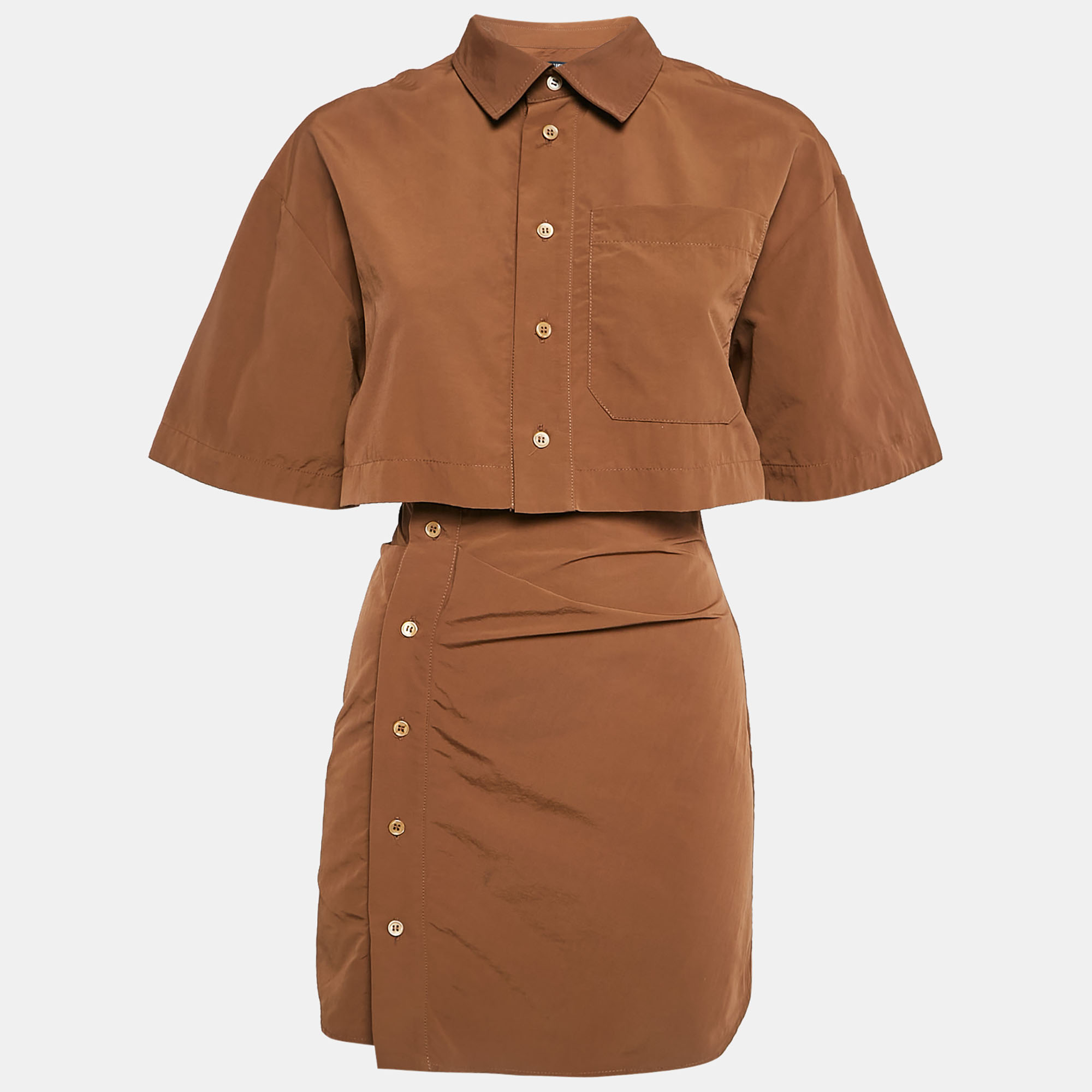 

Jacquemus Brown Nylon Cut-Out Arles Mini Dress XS