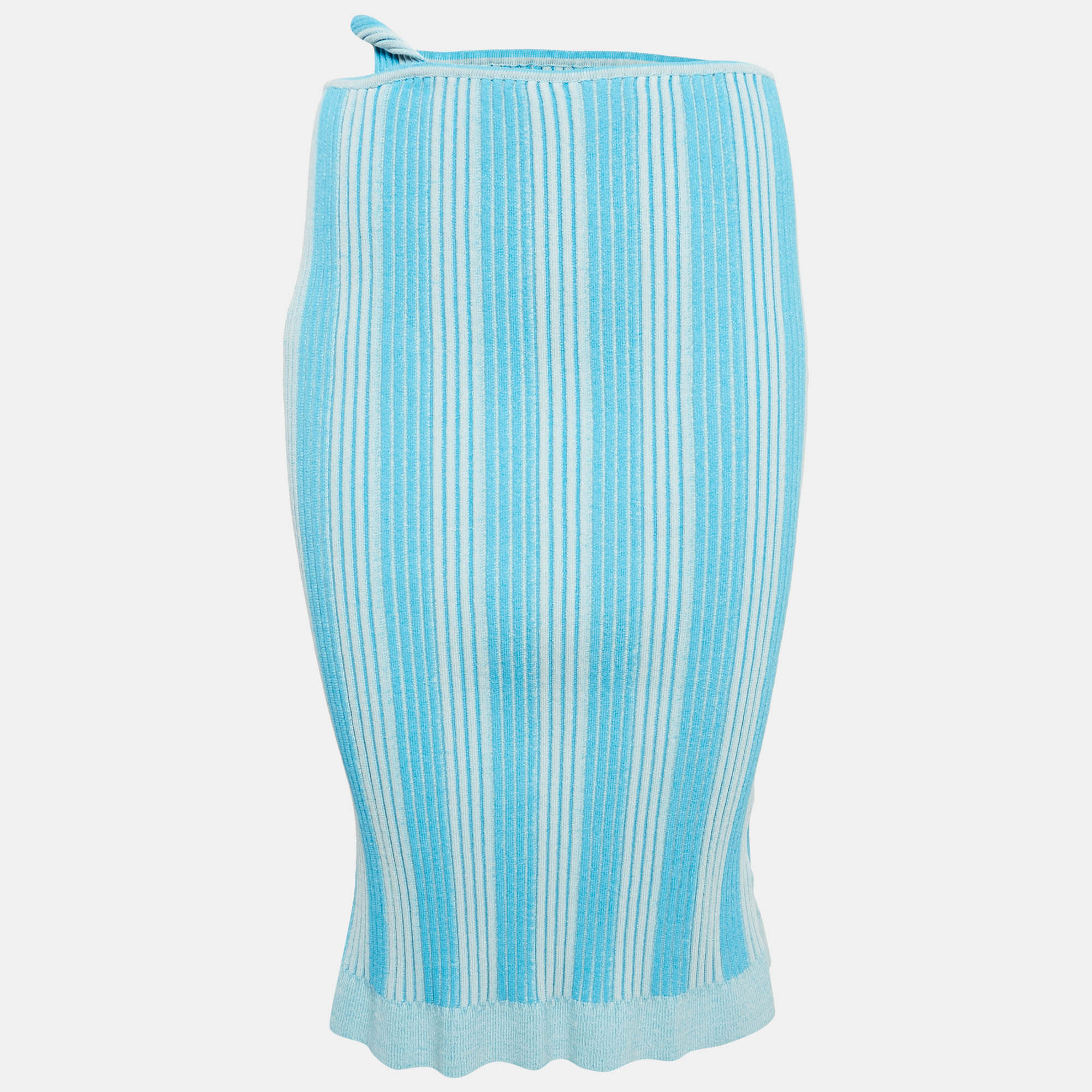 

Jacquemus Blue Striped Rib Knit La Jupe Gelato Skirt XS