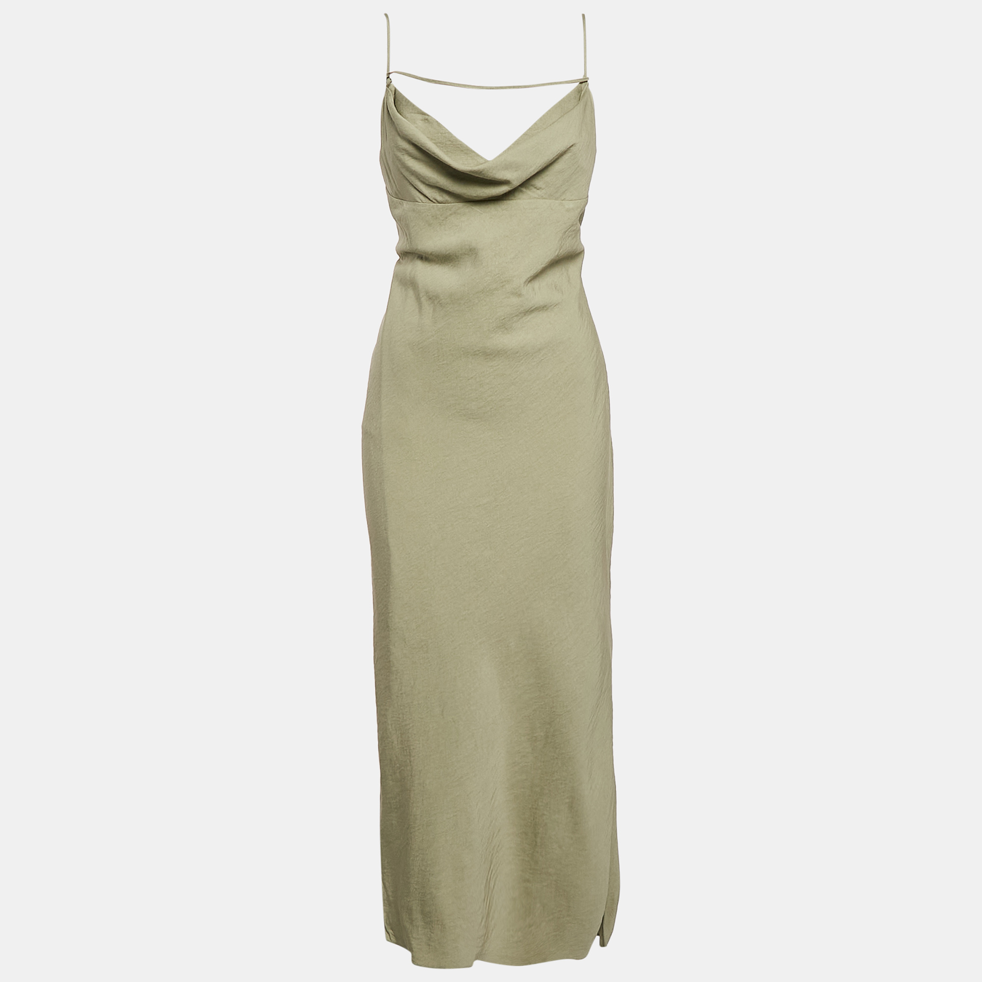 

Jacquemus Green Viscose Sleeveless Lánnee 97 Maxi Dress L