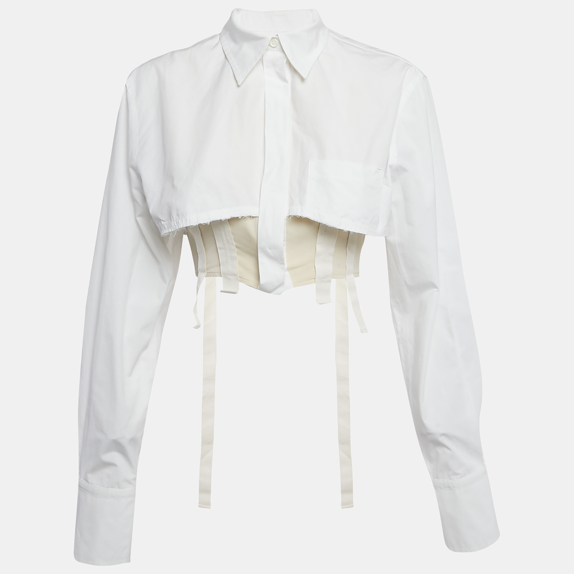 

Jacquemus White Cotton and Gauze La Chemise Cinta Shirt S