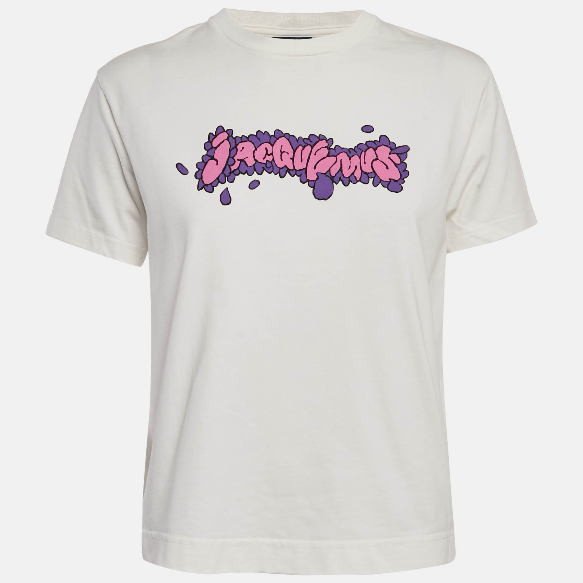 

Jacquemus White Doddle Logo Print Jersey T-Shirt S