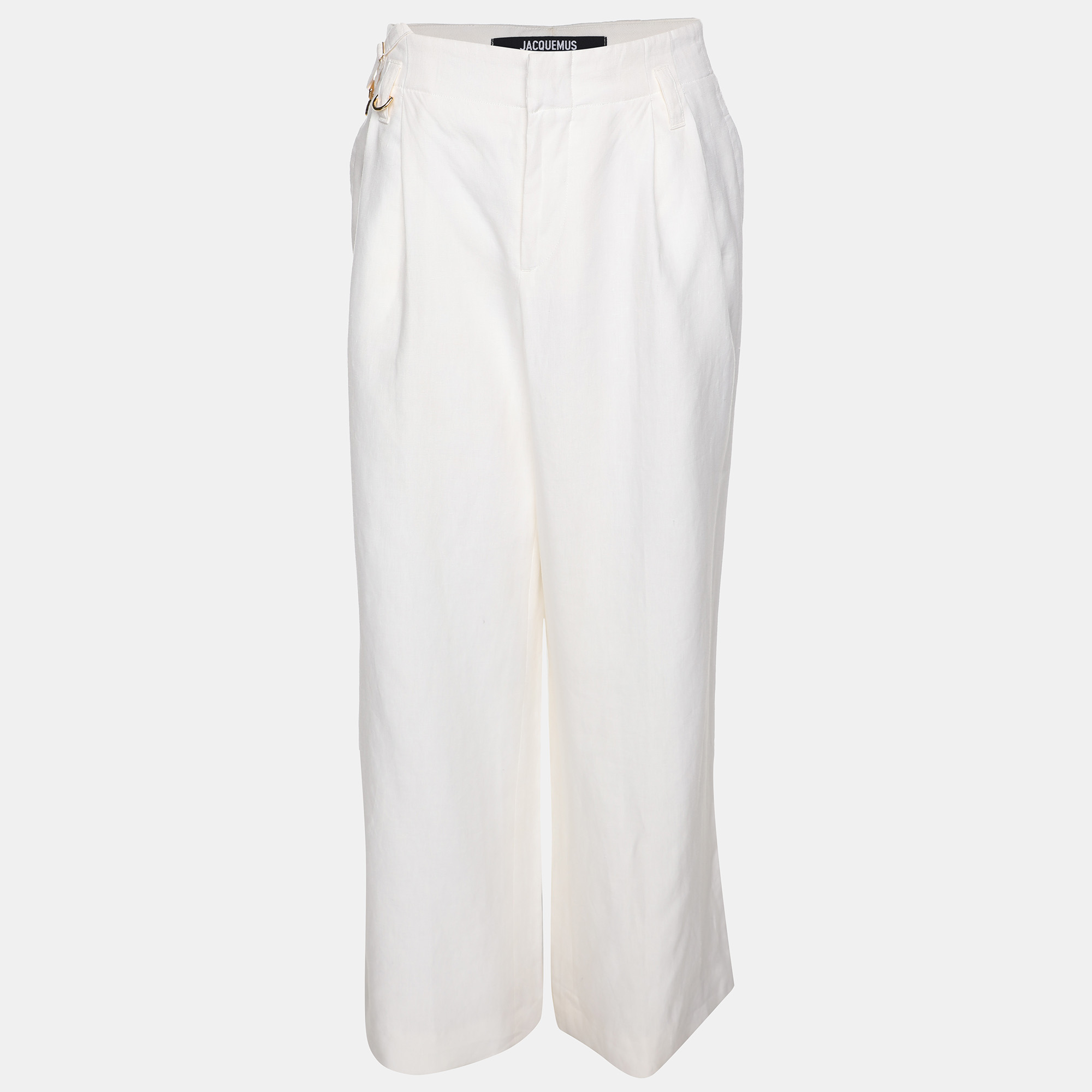 

Jacquemus White Linen Trousers M