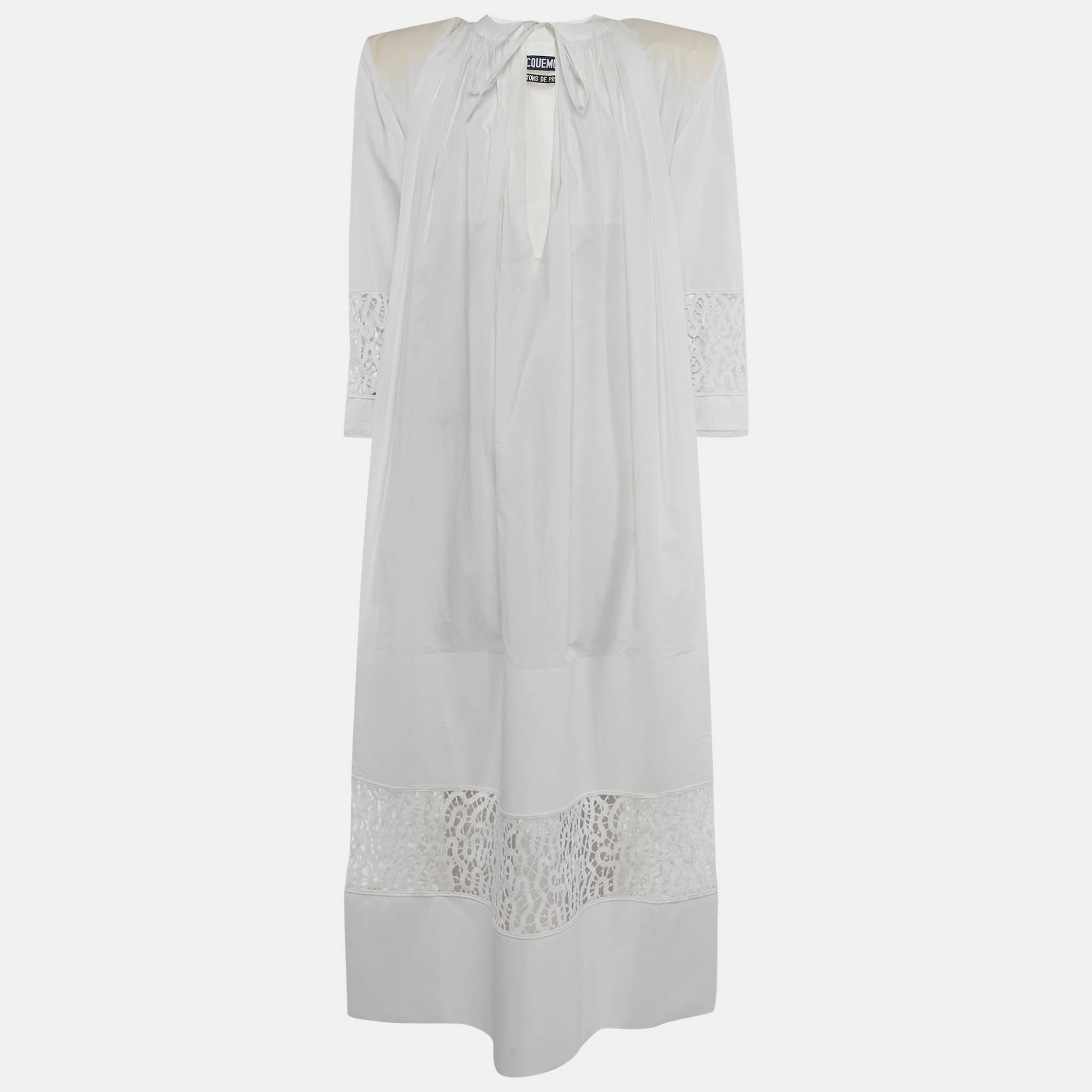 

Jacquemus White Cotton Les Santons De Provence Maman Maxi Dress S