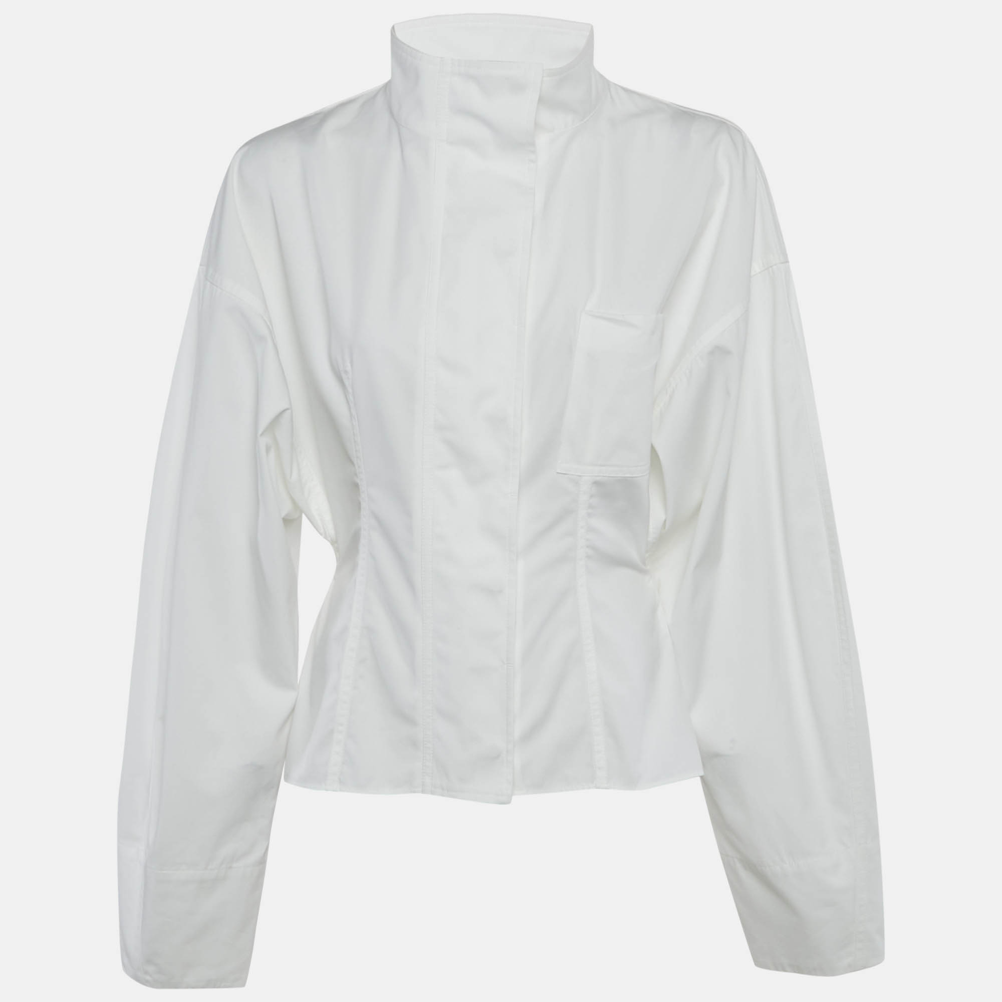 Jacquemus White Cotton Belt Detail La Croisiere Ciro Shirt M
