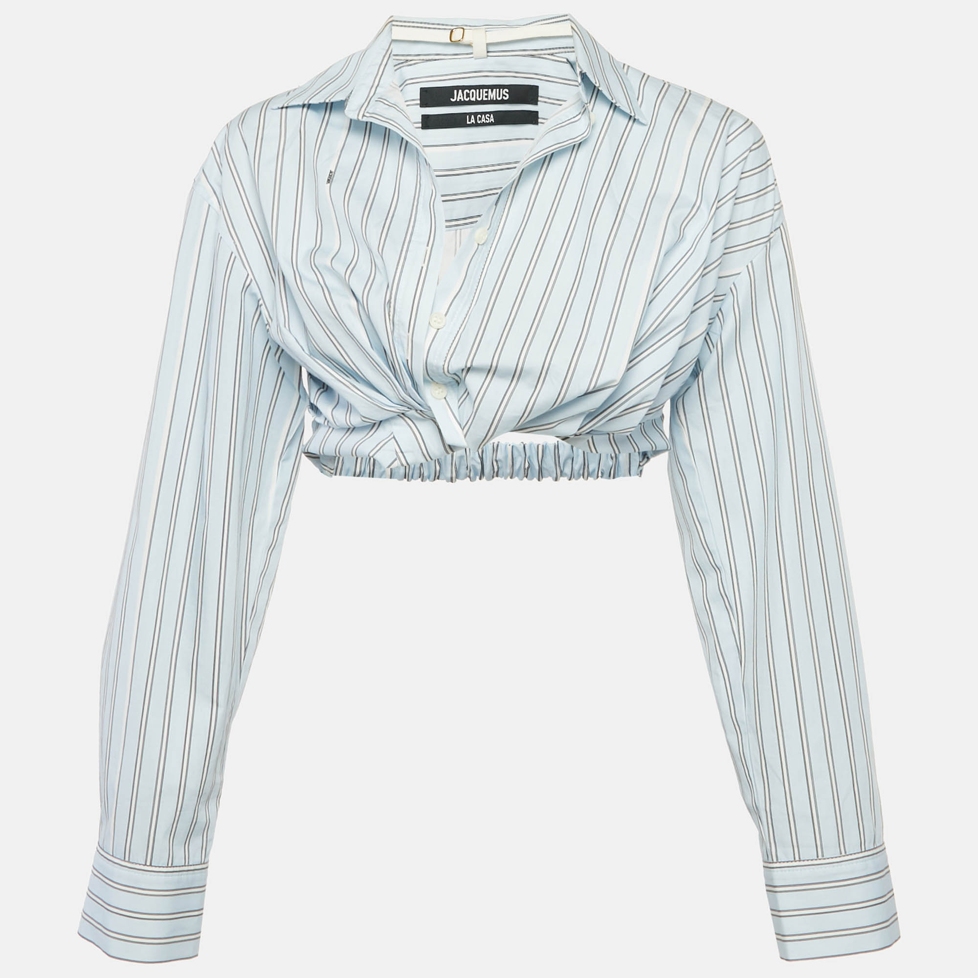 

Jacquemus La Casa Blue/White Stripe Cotton Shirt S