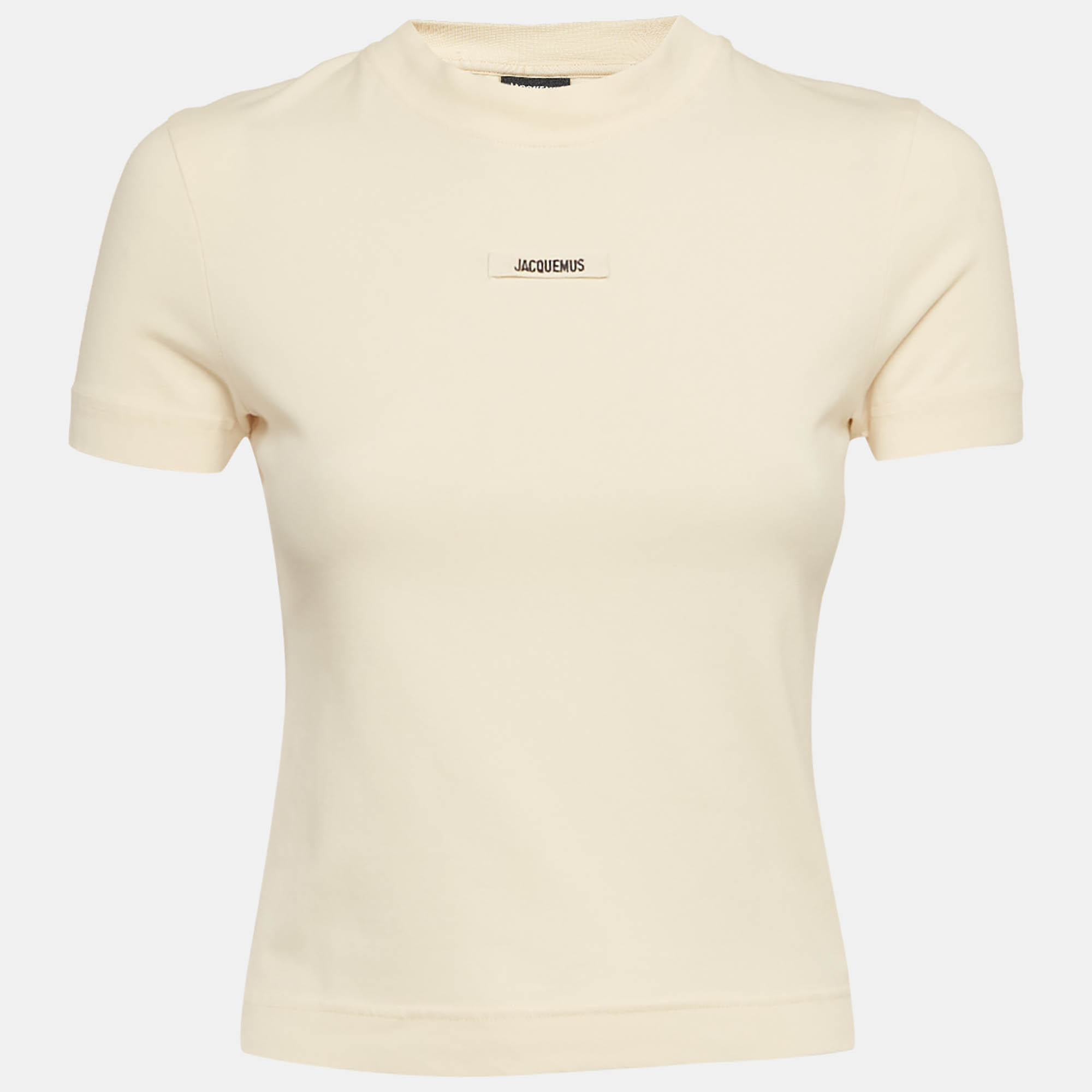 

Jacquemus Off-White Logo Applique Jersey T-Shirt XS