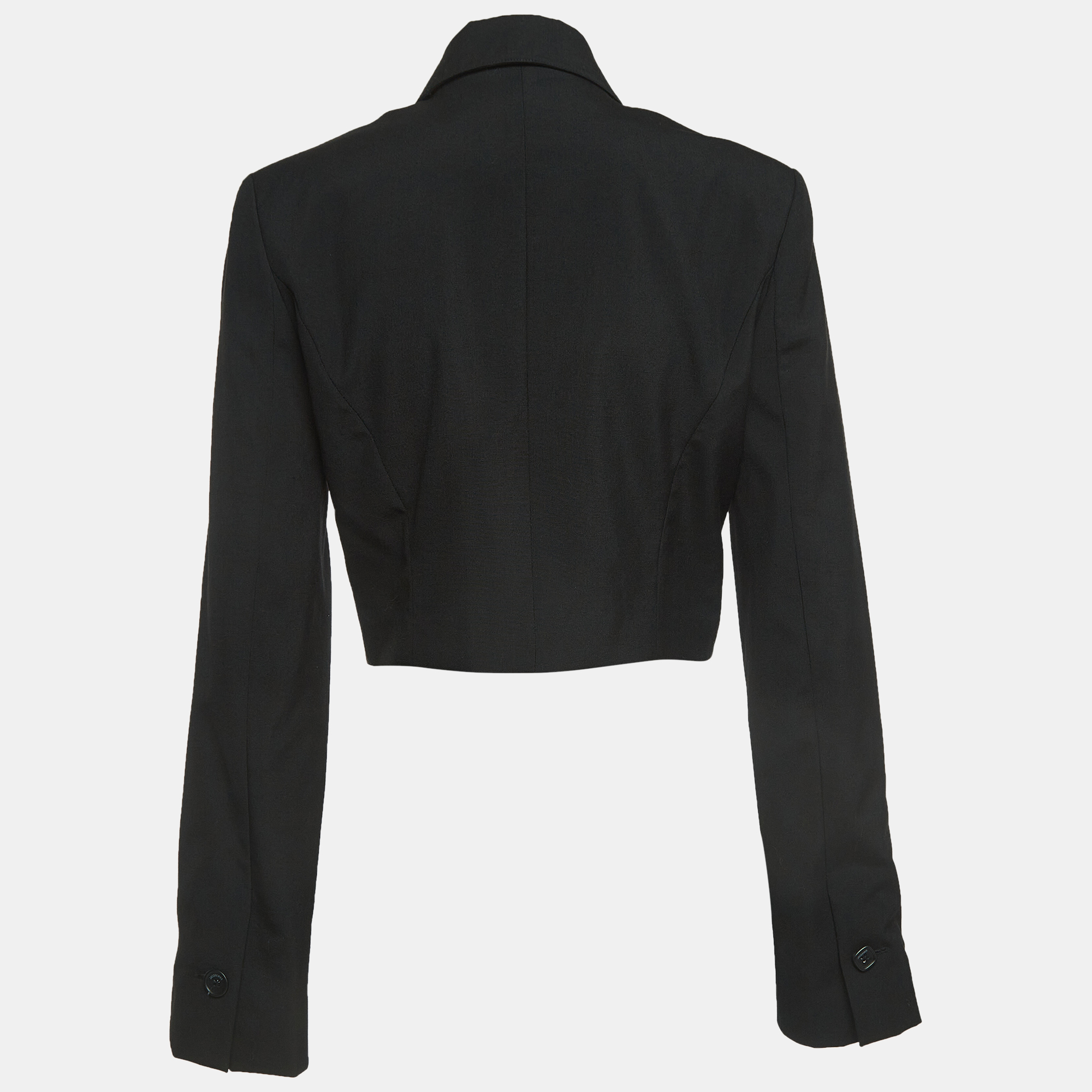 

Jacquemus Black Linen Zip Front Biker Jacket