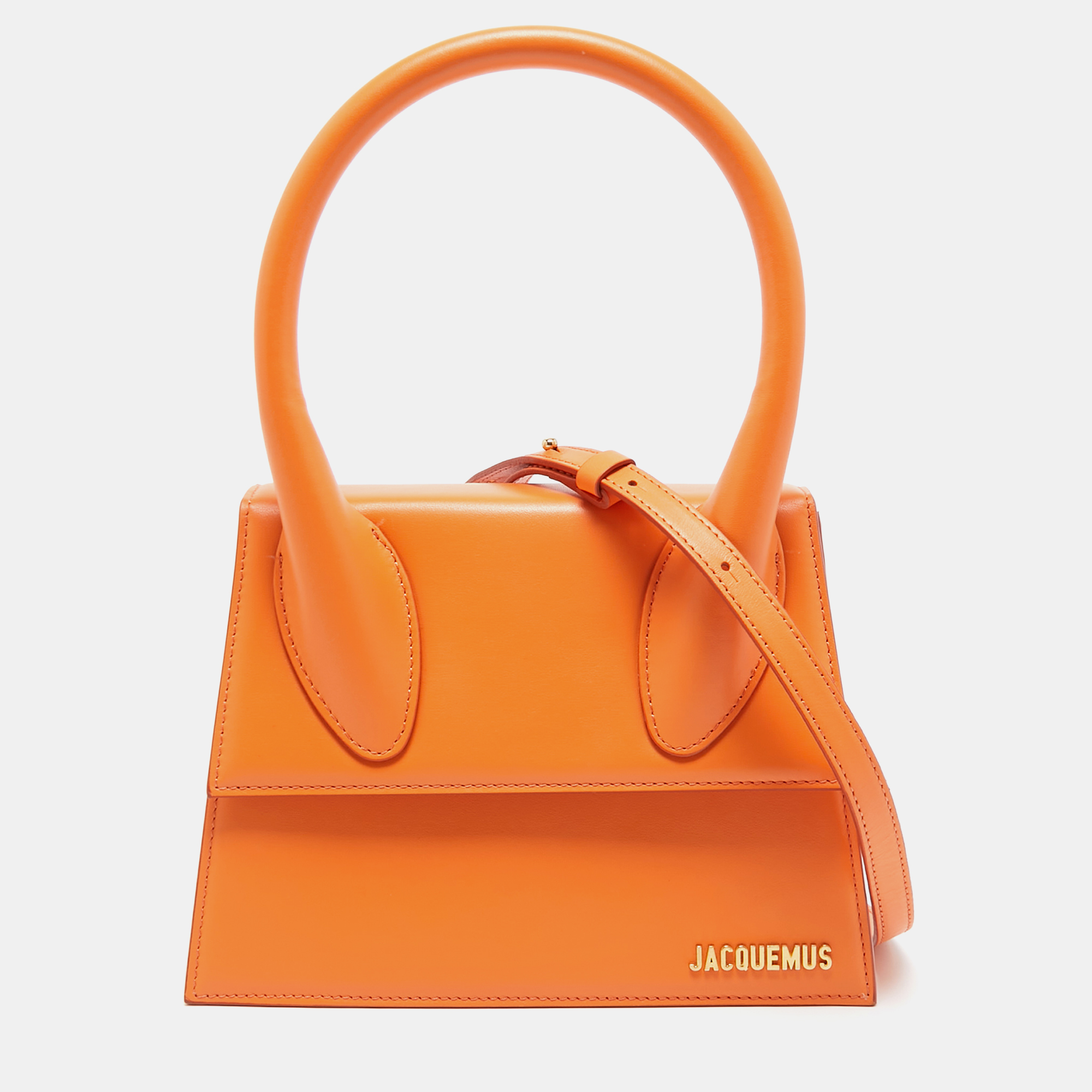 

Jacquemus Orange Leather Grand Le Chiquito Top Handle Bag