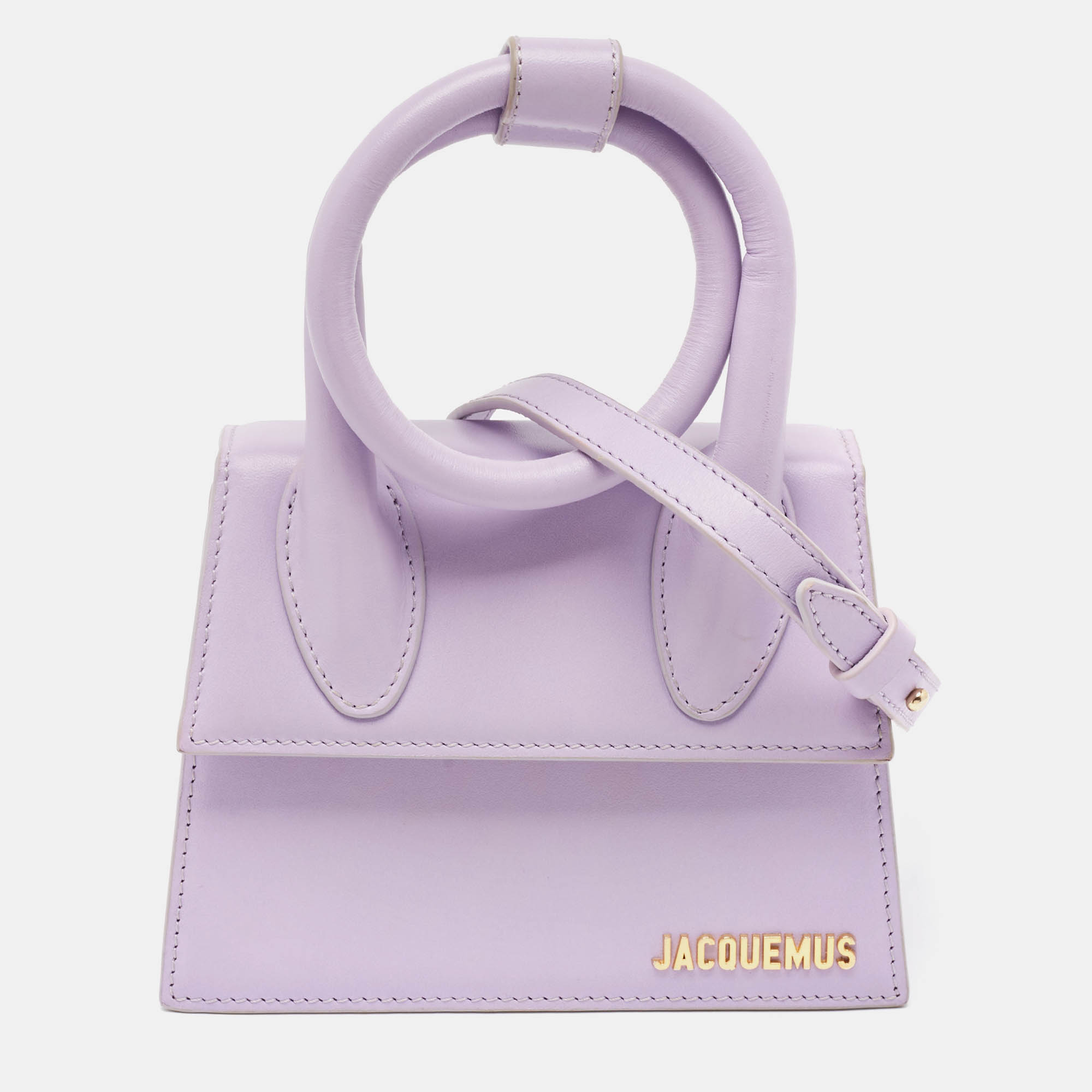 

Jacquemus Lilac Leather Le Chiquito Noeud Top Handle Bag, Purple
