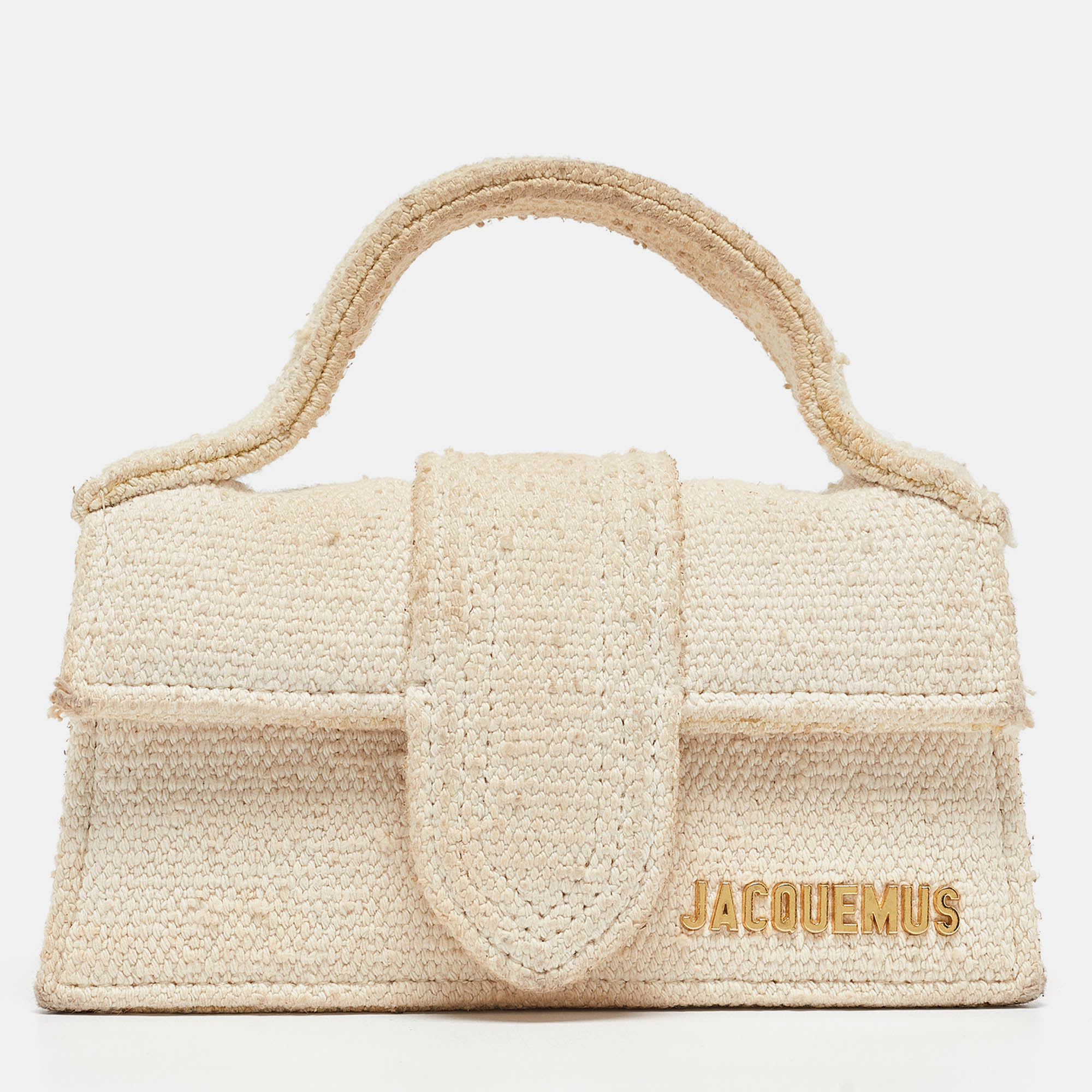 

Jacquemus White Canvas Mini Le Bambino Top Handle Bag