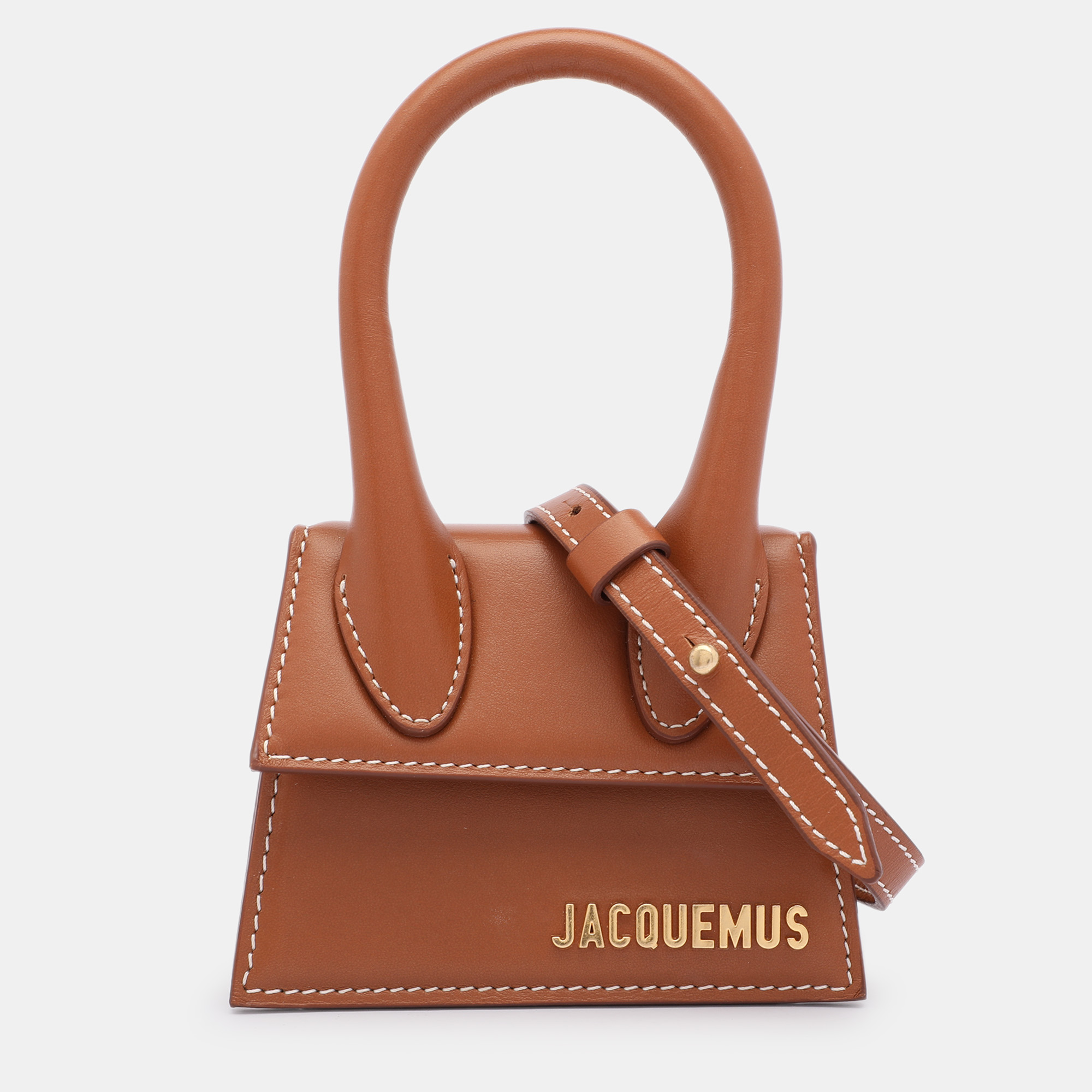 

Jacquemus Brown Leather Mini Le Chiquito Top Handle Bag