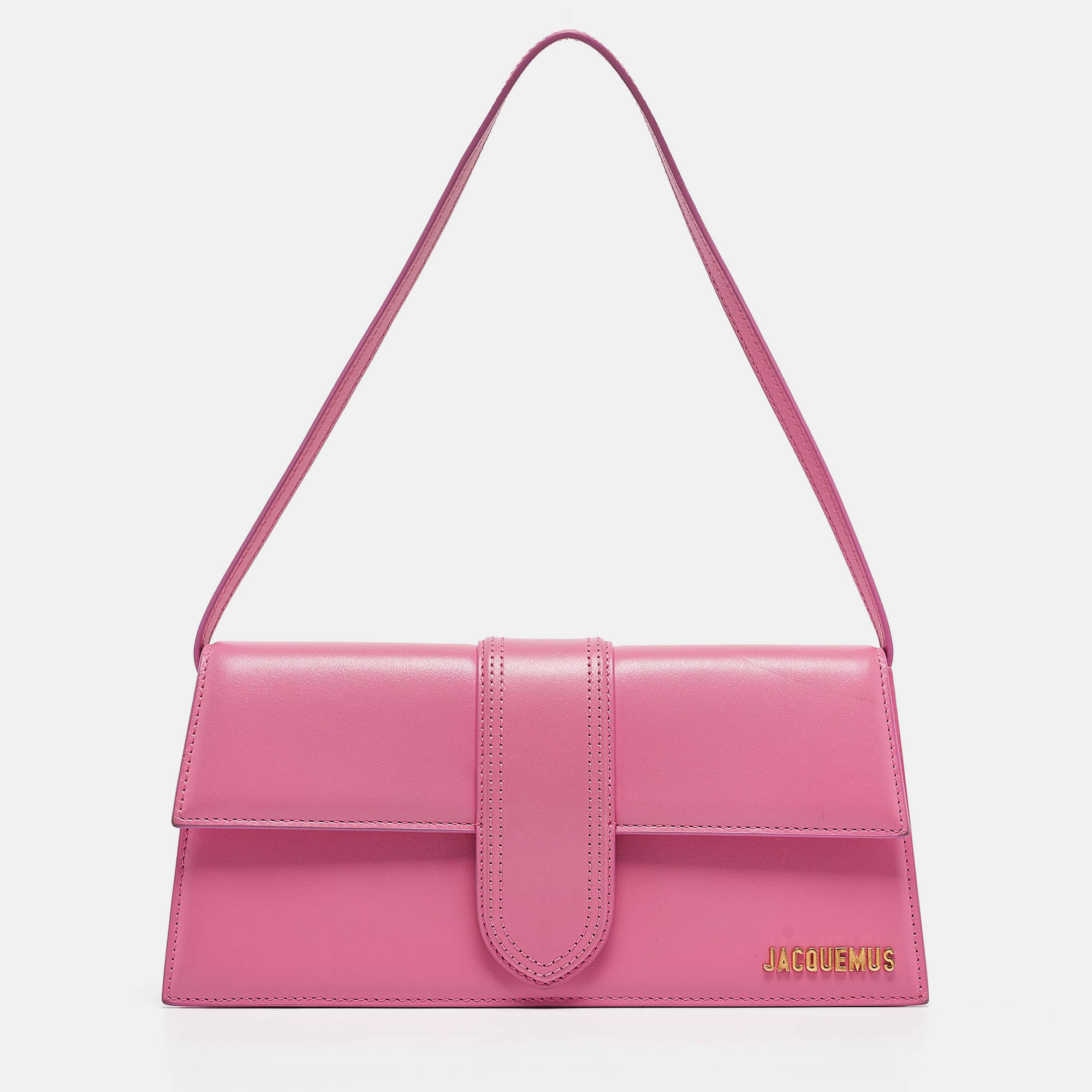 

Jacquemus Dark Pink Leather Le Bambino Long Shoulder Bag