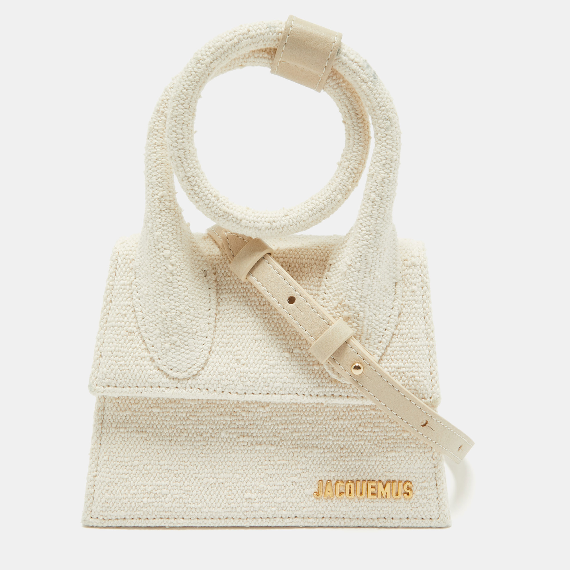 

Jacquemus Off White Canvas Le Chiquito Noeud Top Handle Bag