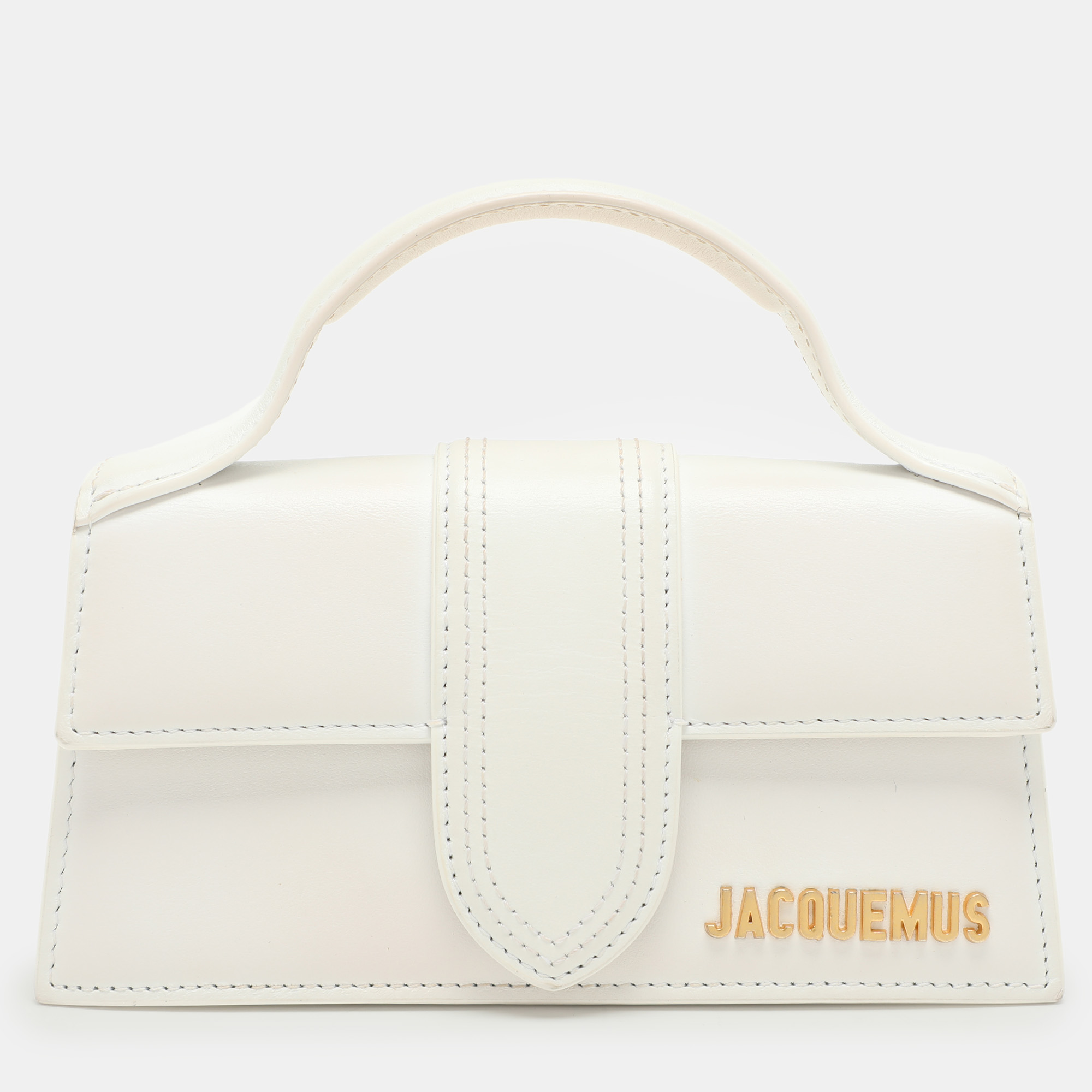 

Jacquemus White Leather Le Bambino Top Handle Bag