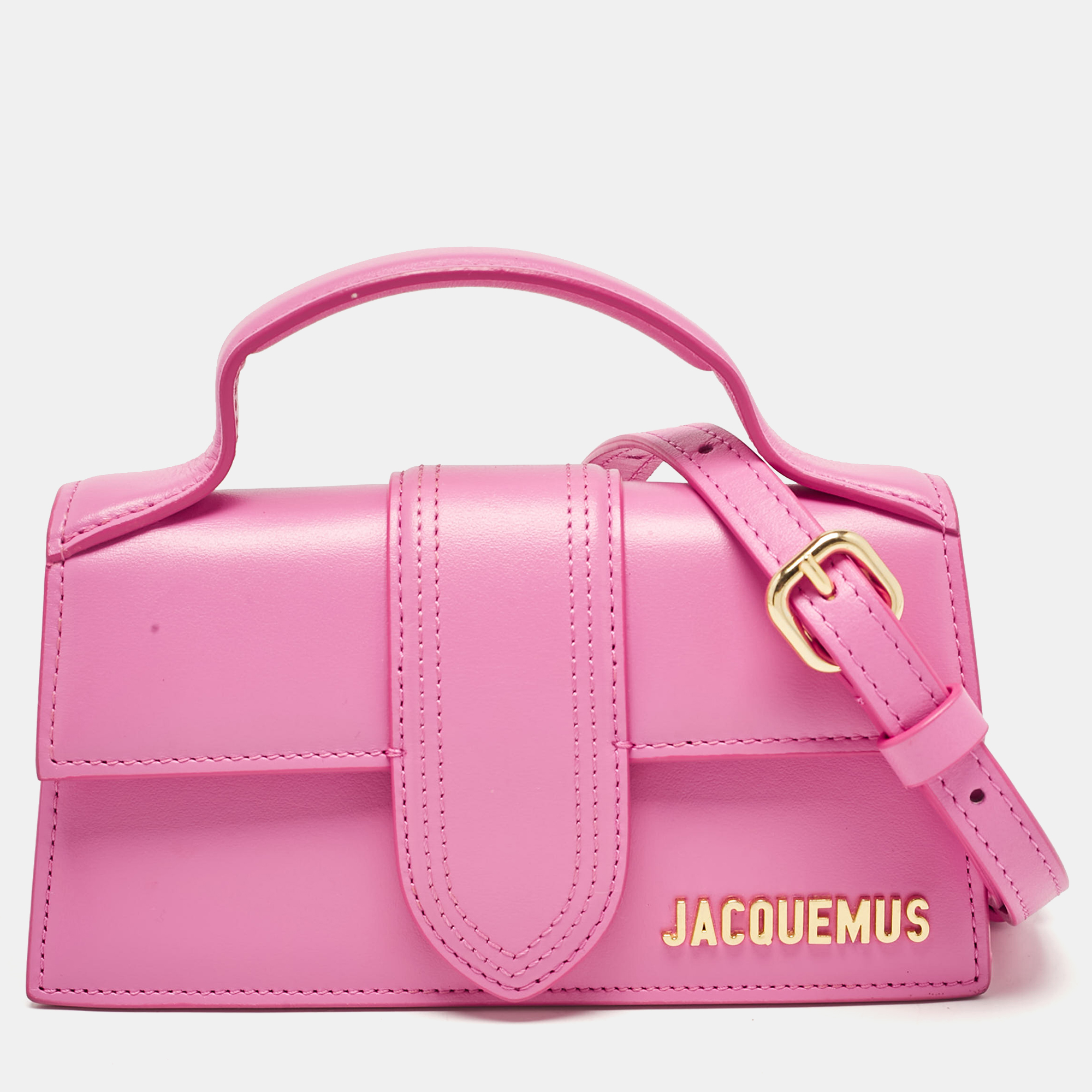 

Jacquemus Pink Leather Le Bambino Top Handle Bag