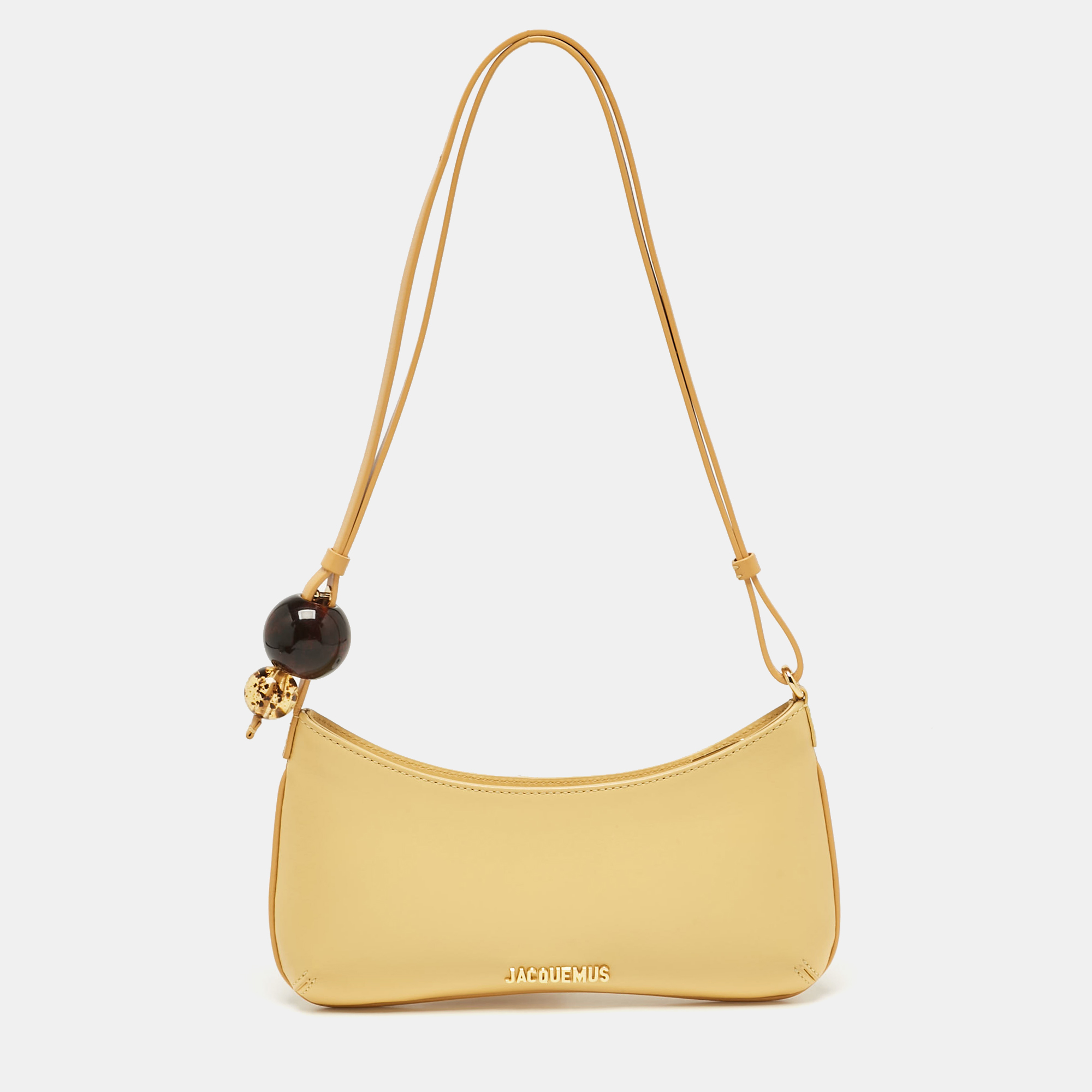 

Jacquemus Light Yellow Leather Le Bisou Perle Bag