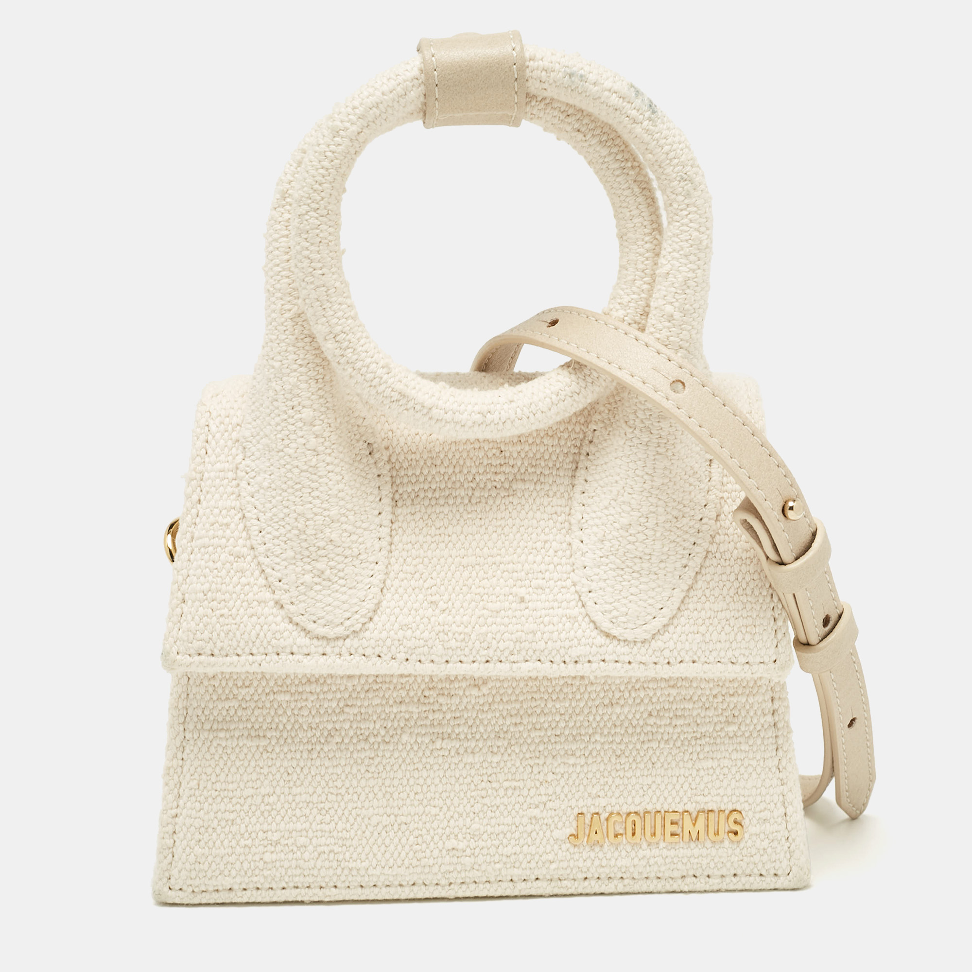 

Jacquemus Off White Canvas Le Chiquito Noeud Top Handle Bag