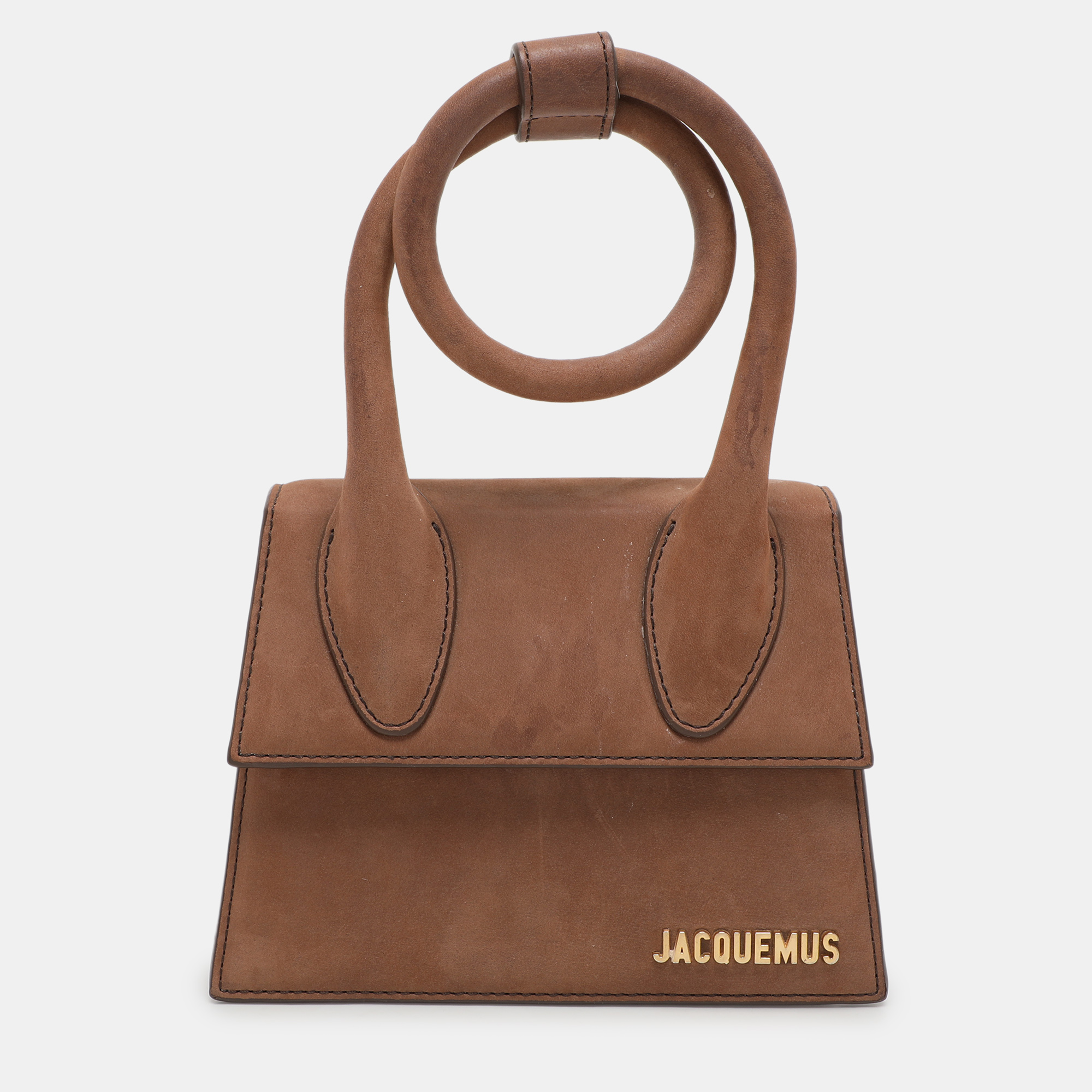 

Jacquemus Brown Leather Le Chiquito Noeud Top Handle Bag